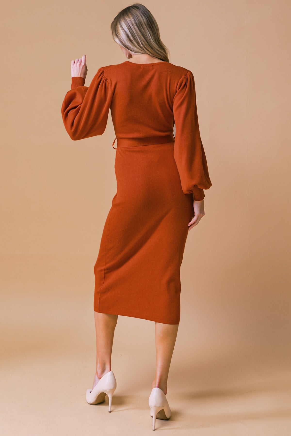 MATILDA SWEATER MIDI DRESS - Women's Knitted Long Sleeve Turtleneck Dress for Fall & Winter - Perfect for Office, Date Night and Holiday Parties