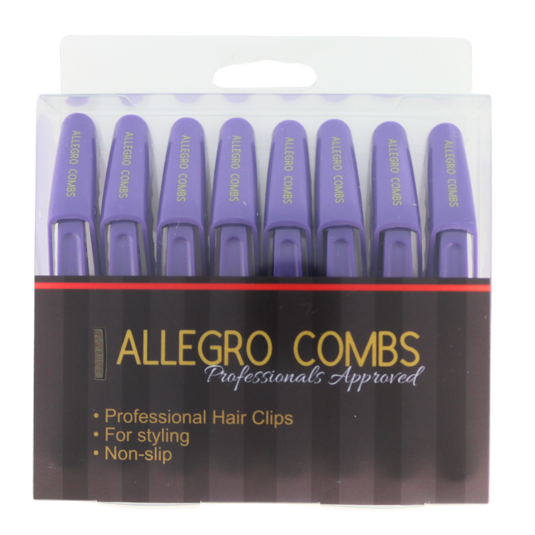 Professional No-Slip Alligator Hair Clips 8-Pack – Stain Resistant, Disinfectable Salon Hair Styling Clips for Women & Stylists | Perfect for Updos, Braiding & Coloring