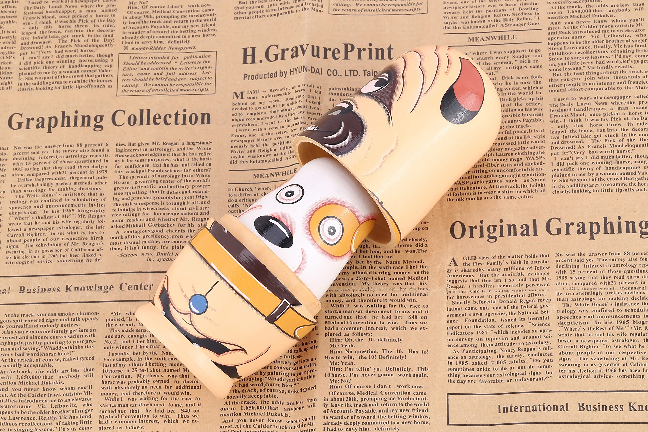 Yoption 5Pcs Handmade Russian Nesting Dolls - Wooden Cute Dog Matryoshka Dolls Set for Kids, Christmas Birthday Gift, Home Decor & Collectible (Cute Dogs Design) | Perfect for Nursery Decor, Kids Room, Gift Giving & Russian Culture Enthusiasts