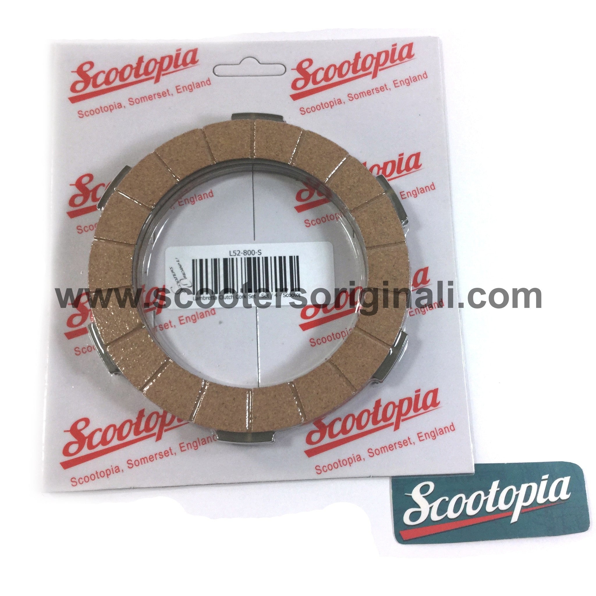 Lambretta Clutch Cork Set - 4 Piece Kit for Scooter Maintenance & Repair | Perfect for Vintage Vespa, Lambretta, and Classic Scooters | DIY Motorcycle Clutch Replacement