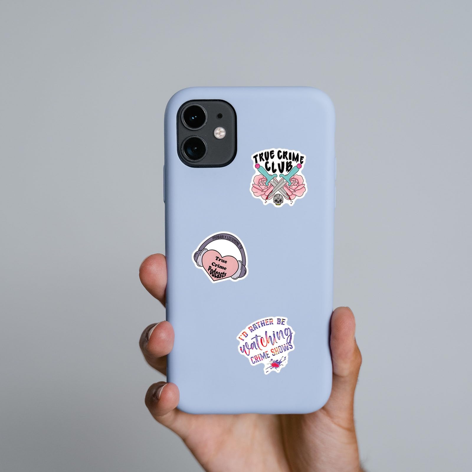 128Pcs True Crime Stickers Pack - Aesthetic Vinyl Waterproof Decals for Water Bottles, Laptops, Phones & Skateboards | Perfect for Scrapbooking, Party Supplies & Gifts for Teens & Adults | Great for DIY Projects, Journaling & Personalizing Accessories