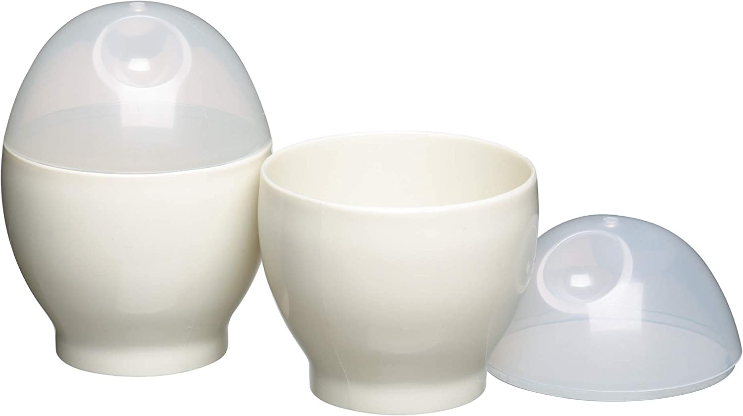 Jolliman Egg Shaped Microwave Egg Boiler Cooker - Quick & Easy Poacher Set of 4 Pieces - Perfect for Breakfast, Meal Prep & Healthy Snacks