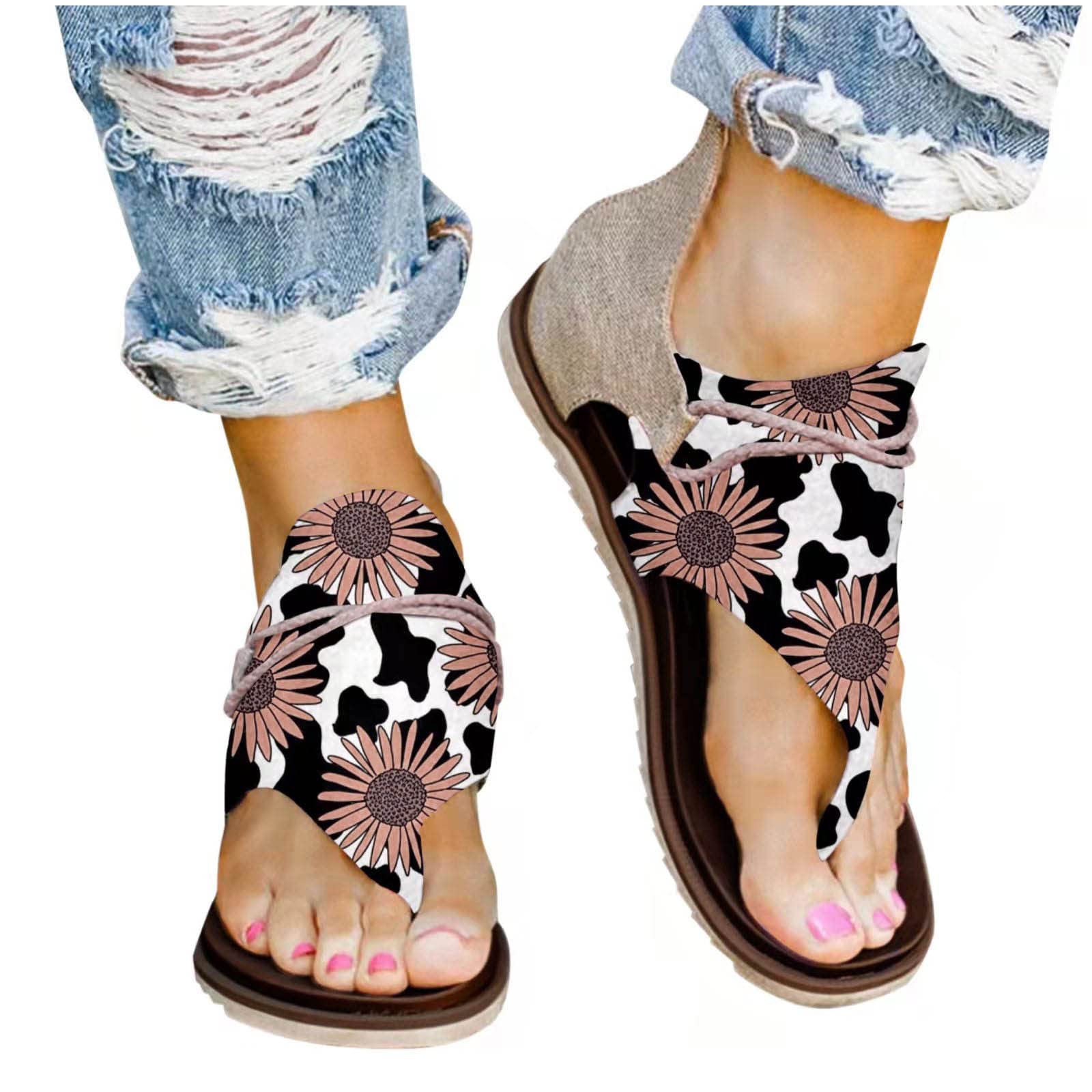 Women's Bohemian Tassel Sandals - Retro Roman Gladiator Beach Sandals for Summer | Casual Comfortable Walking Shoes for Vacation, Travel & Outdoor Adventures