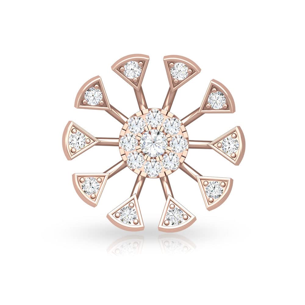0.75 CT Diamond Stud Earrings for Women - 14K Solid Gold Wheel Stud Earrings - April Birthstone Jewelry - Perfect for Gifts, Anniversaries & Everyday Elegance