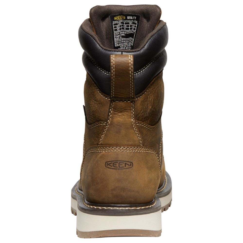 Keen Cincinnatti 90° Heel Men's Size 8 Waterproof Composite Toe Work Boots - OSHA Approved Safety Shoes for Construction, Warehouse & Outdoor Work (Model 1028288)