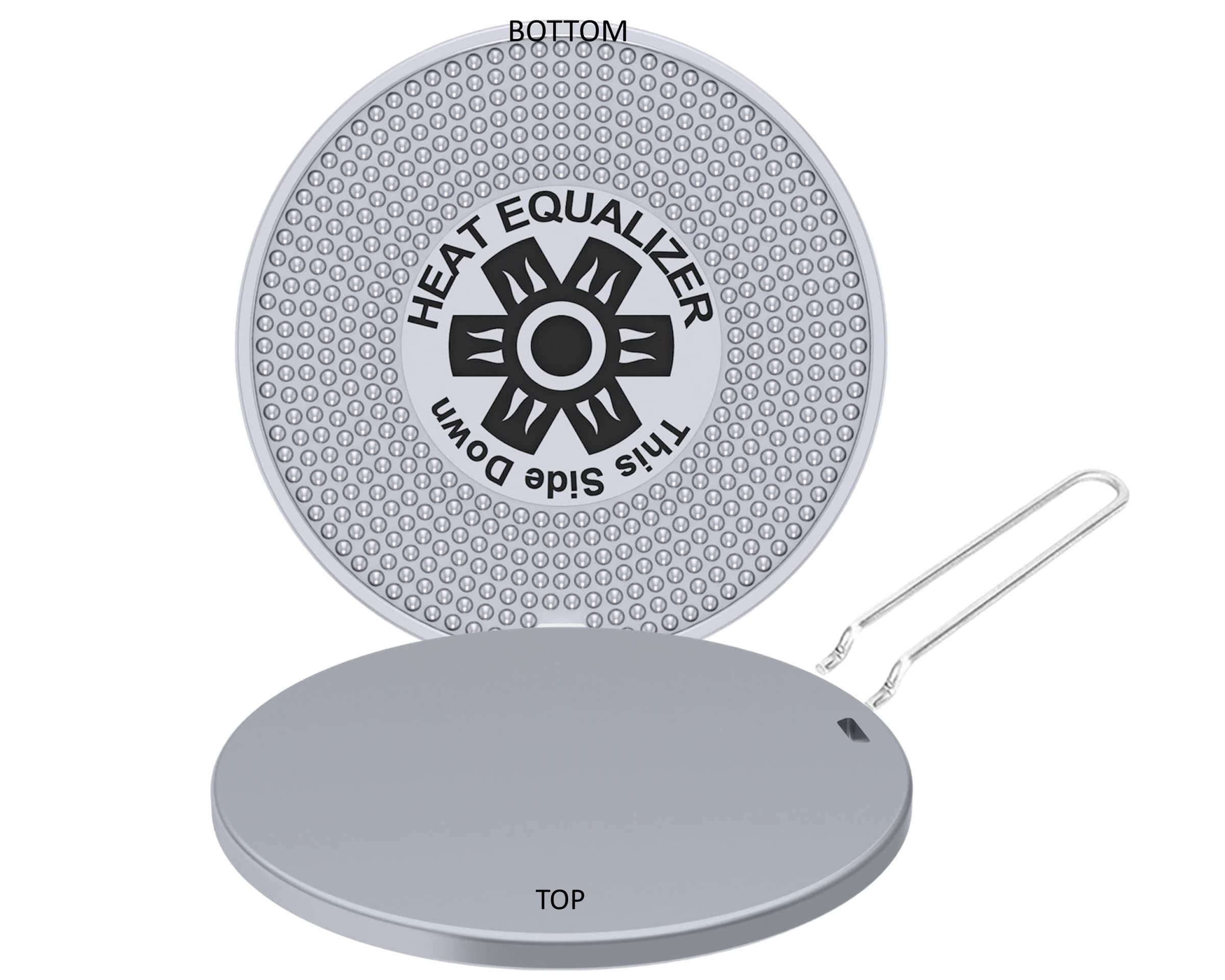 8 Inch High-Polish Commercial-Grade Heat Diffuser for Gas & Electric Stoves - Aluminum & Copper Alloy Burner Cover & Simmer Plate - Even Heat Distribution for Cooking, Baking & Simmering Sauces