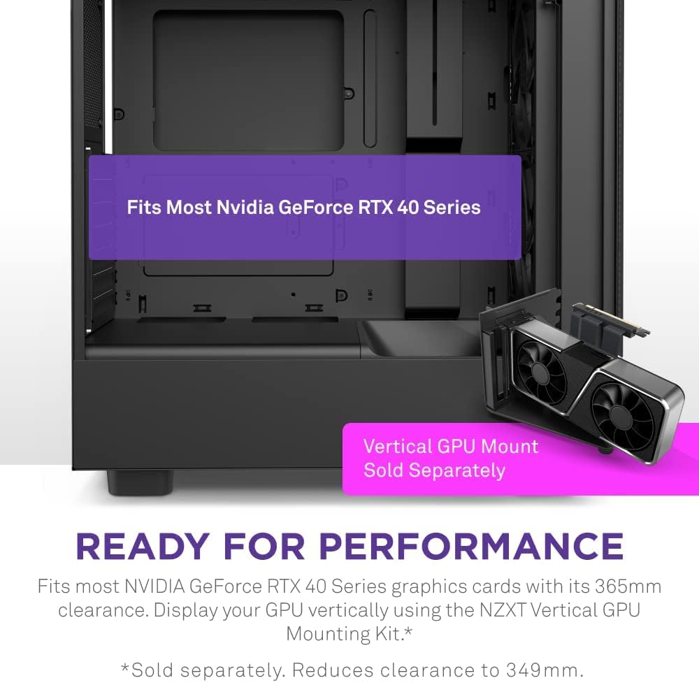 NZXT H5 Elite Compact ATX Mid-Tower PC Gaming Case - Tempered Glass Panels, RGB Lighting & 2x140mm Fans | Perfect for Gaming Rigs & Streaming Setups | Black (CC-H51EB-01)