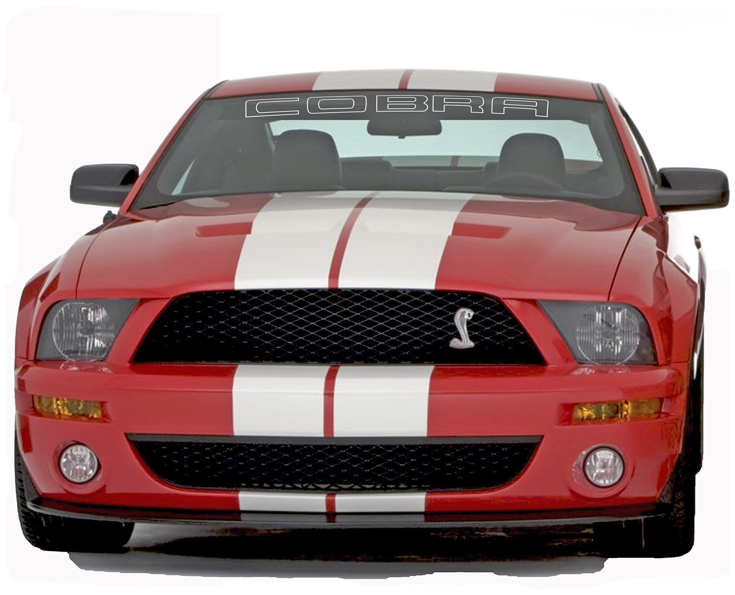 Cobra Letter Windshield Banner Vinyl Decals - Custom Car Stickers for Windows & Vehicles - Perfect for Racing, Sports Cars, and Personalization