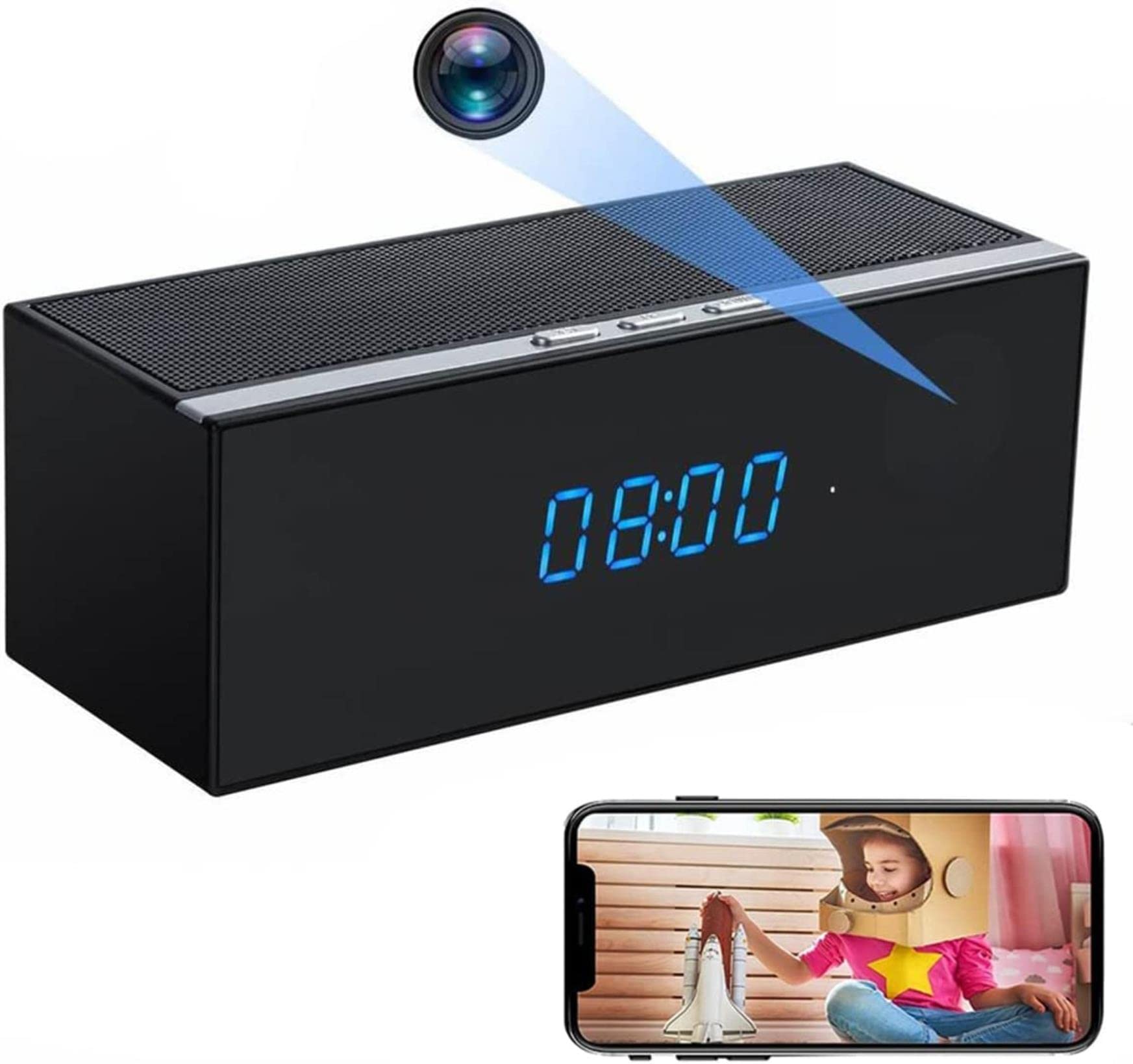 AADECOR Hidden Small Video Clock Camera - 1080P Wireless Spy Camera with Speaker, Mini CCTV for Indoor & Outdoor Surveillance - Includes 32GB Storage - Perfect for Home Security, Office Monitoring, and Nanny Cams