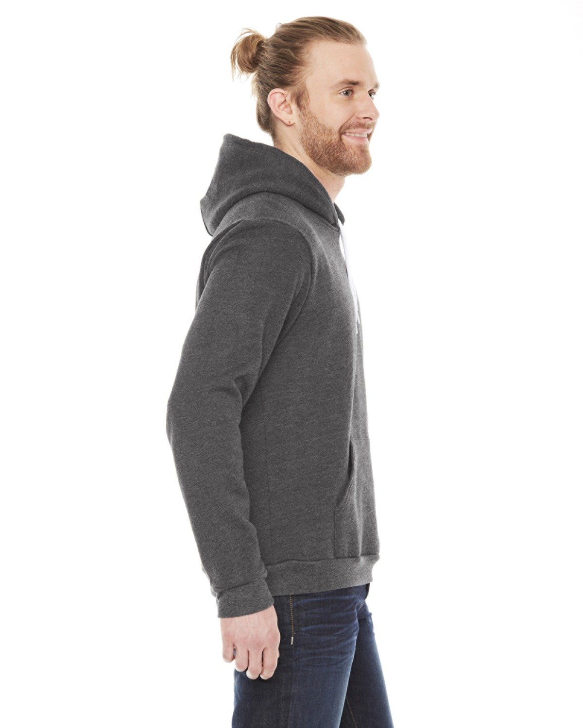 American Apparel Men's Flex Fleece Long Sleeve Pullover Hoodie - Soft Warm Zip Up Sweatshirt for Casual Wear & Outdoor Activities