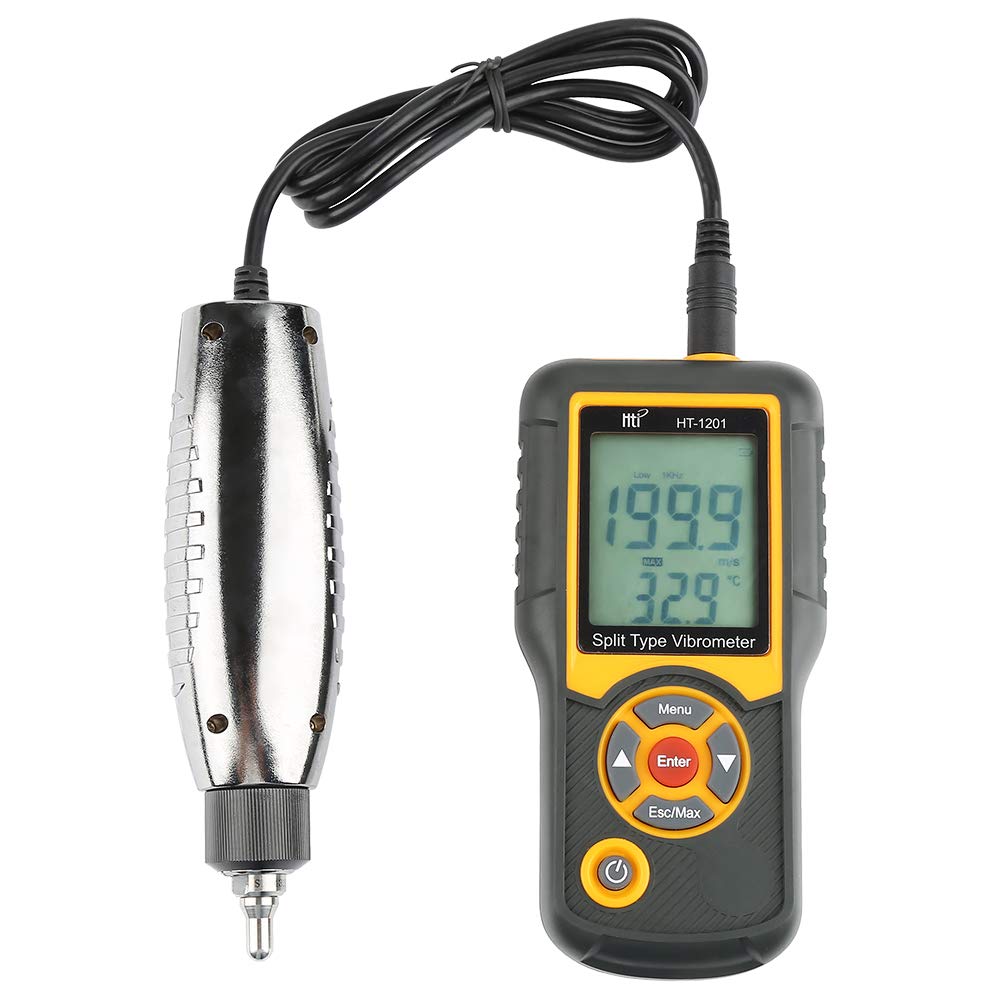 Digital Vibration Meter - Split Type Vibration Tester Analyzer with Acceleration Sensor | Portable Vibrometer for Machinery Monitoring, Equipment Maintenance & Industrial Vibration Measurement