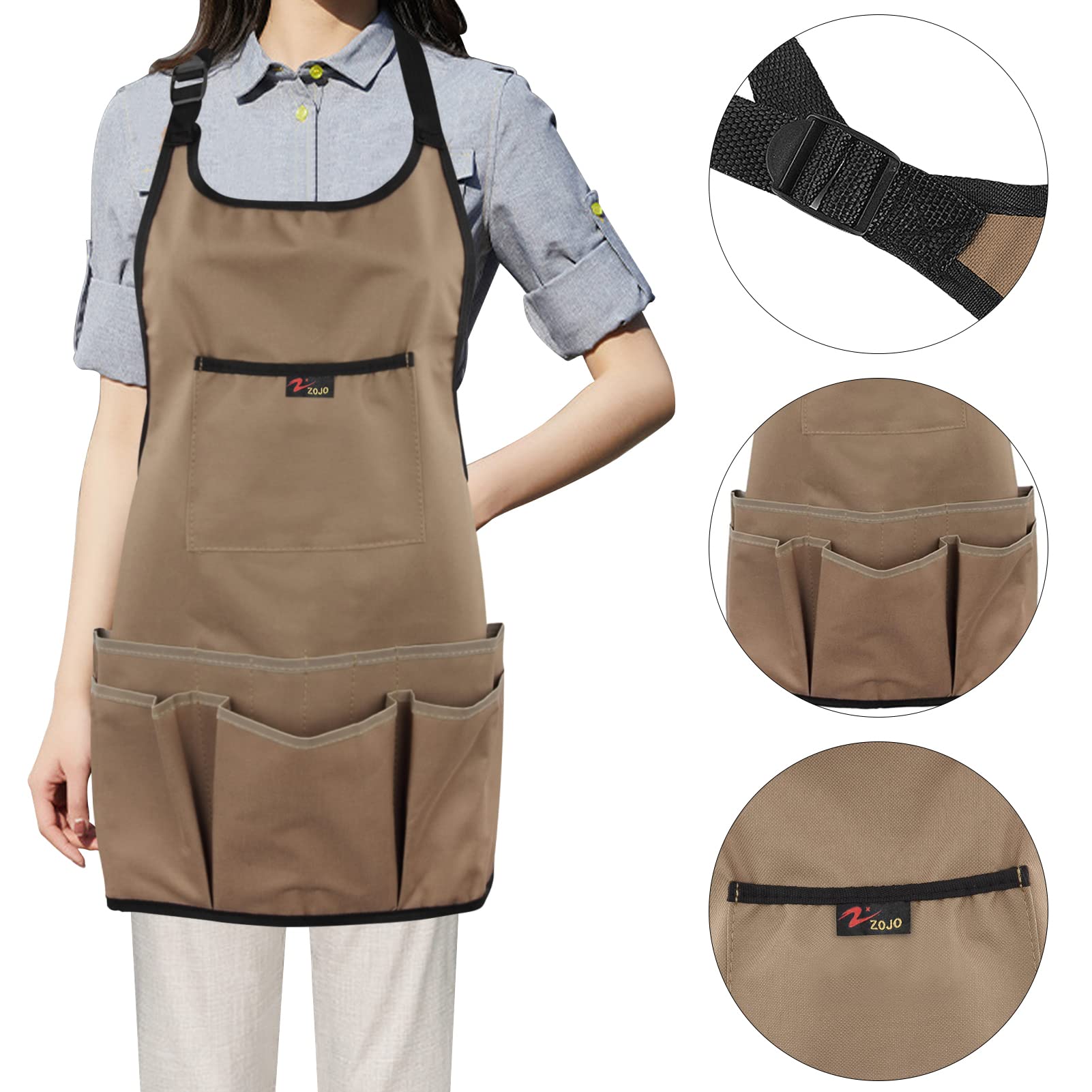 Disco Ball Oxford Cloth Gardening Apron - Thickened Waterproof & Durable Workwear with Multi-Pocket Tool Belt for Men & Women - Perfect for Gardening, Cooking, DIY Projects & Outdoor Activities
