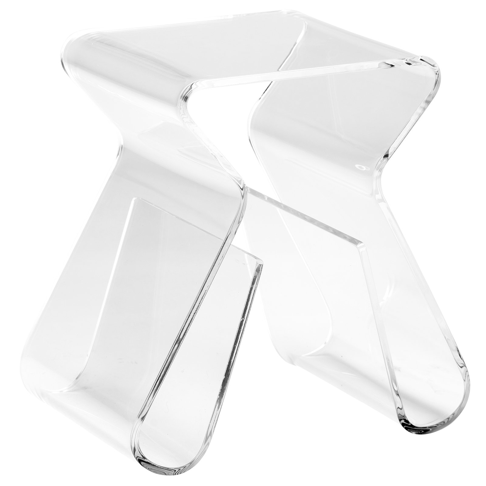 EdgeMod Mag End Table - Clear Acrylic Modern Side Table for Living Room, Bedroom, or Office - Perfect for Small Spaces, Nightstands, and Home Decor