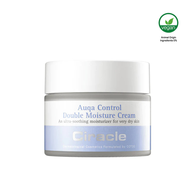 Ciracle Aqua Control Double Moisture Cream 50ml - Hydrating Face Moisturizer for Dry & Sensitive Skin | Day & Night Use for Deep Hydration & Soothing Relief
