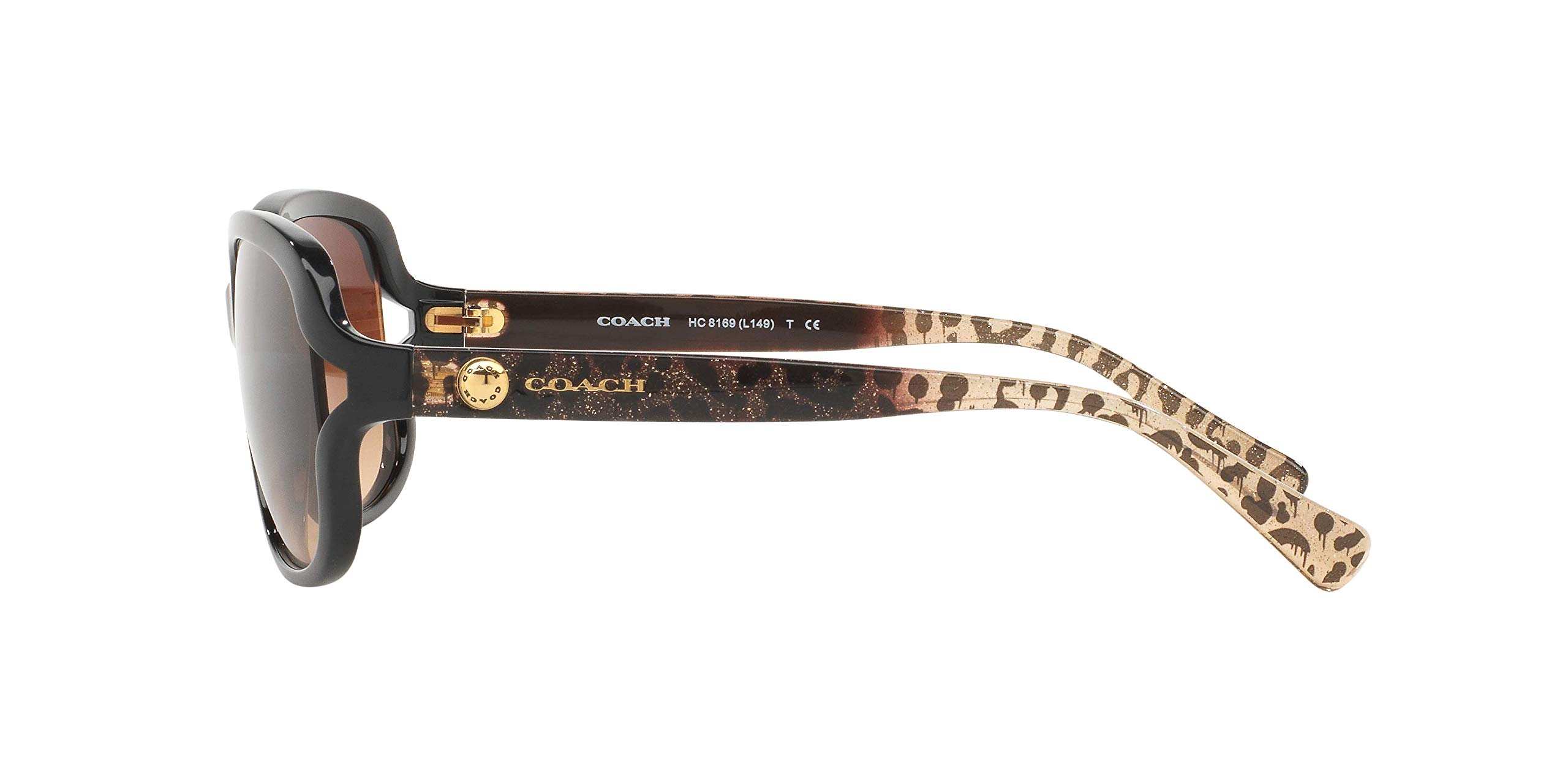 Coach Women's HC8169 Square Sunglasses - UV Protection, Polarized Lenses, Stylish & Lightweight for Outdoor Activities, Driving, and Fashion Accessories
