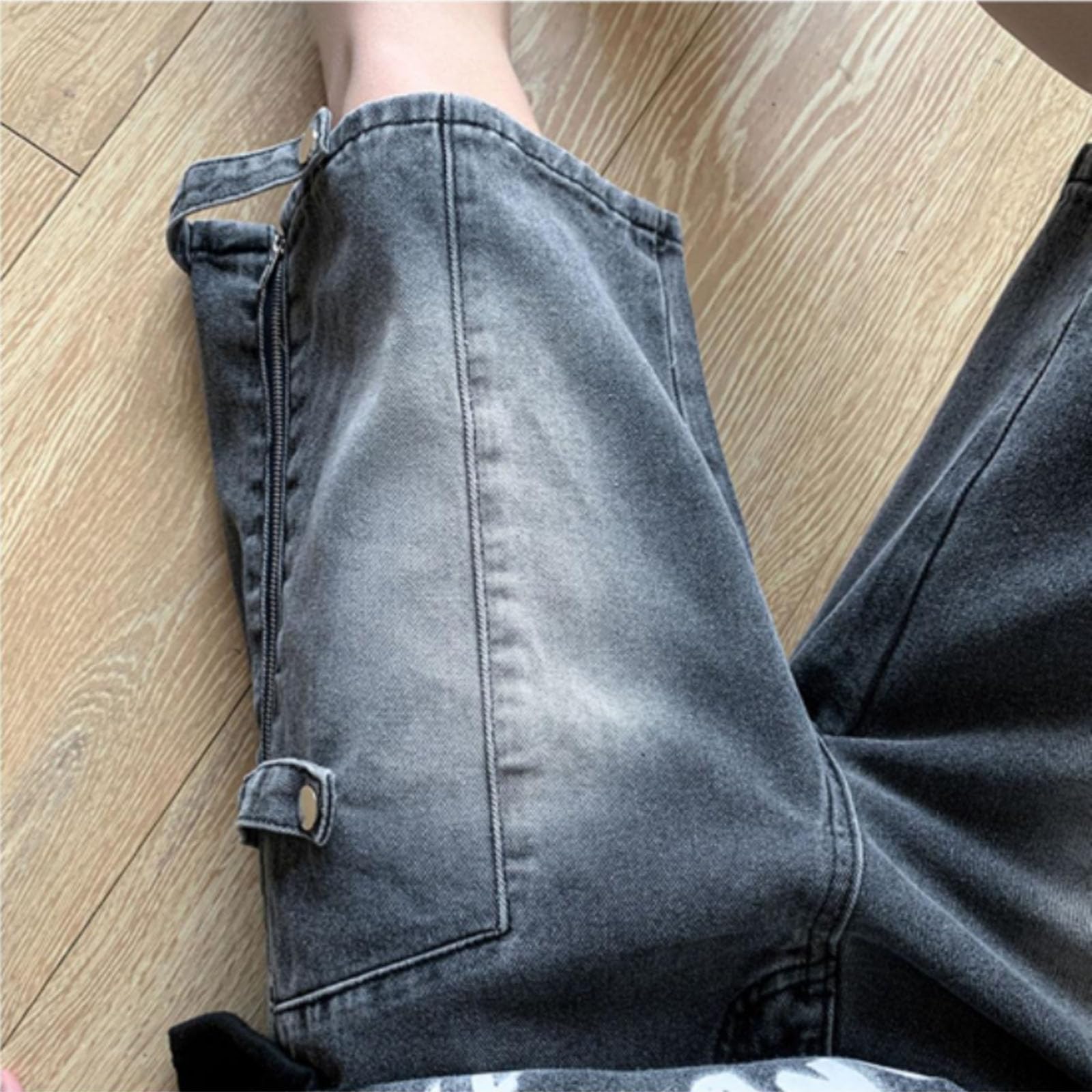 Y2K Men's Denim Shorts - Hip Hop Streetwear Retro Zipper Gothic Denim Shorts for Casual Wear & Summer Outfits | Perfect for Concerts, Parties and Urban Fashion