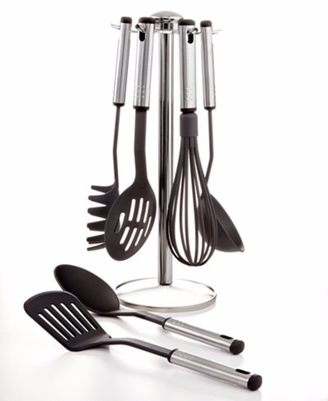 7-Piece Kitchen Utensil Set with Stand - Essential Cooking Tools for Home Chefs | Perfect for Baking, Stirring & Serving