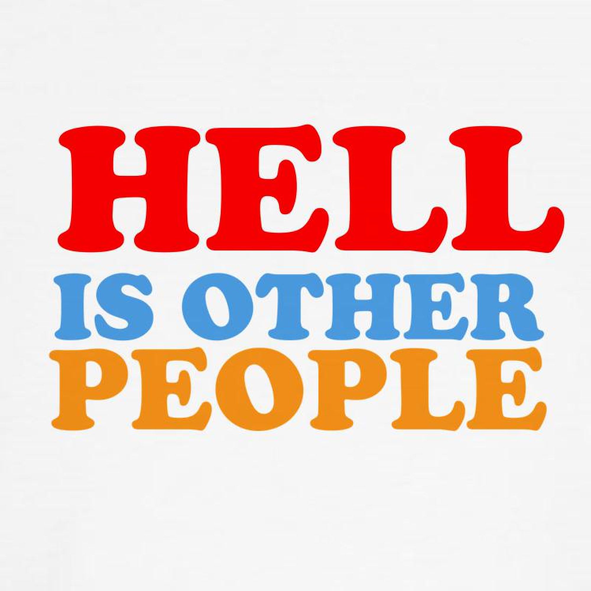Hell is Other People Baseball Jersey for Men - Cotton 3/4 Raglan Sleeve Shirt | Casual Wear, Sports Fan Gift, Funny Statement Tee for Baseball Games & Everyday Outfits