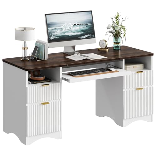 Walnut With White
