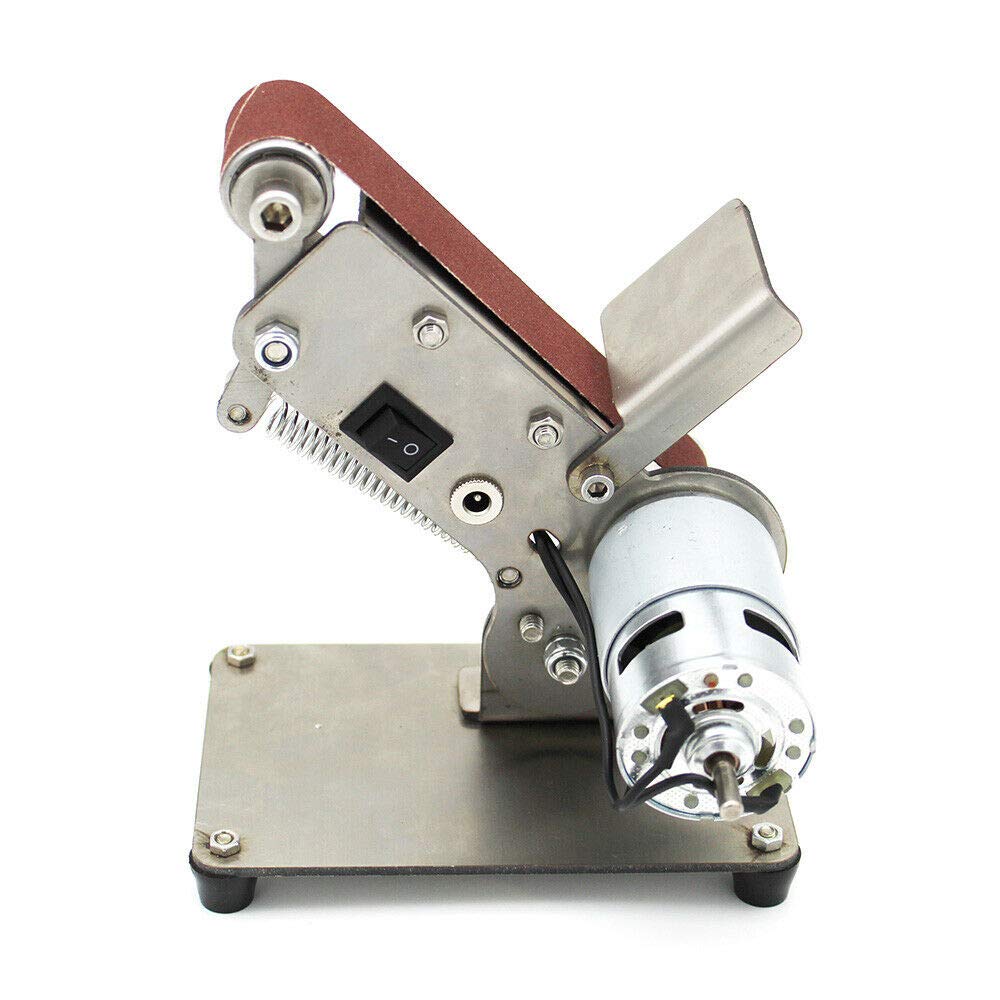 300W Electric Mini Belt Sander - 7-Speed Adjustable DIY Polishing & Grinding Tool with Double Bearing Eccentric Wheel, 9000RPM (895 Motor) - Perfect for Woodworking, Metalworking, Jewelry Making & Home DIY Projects