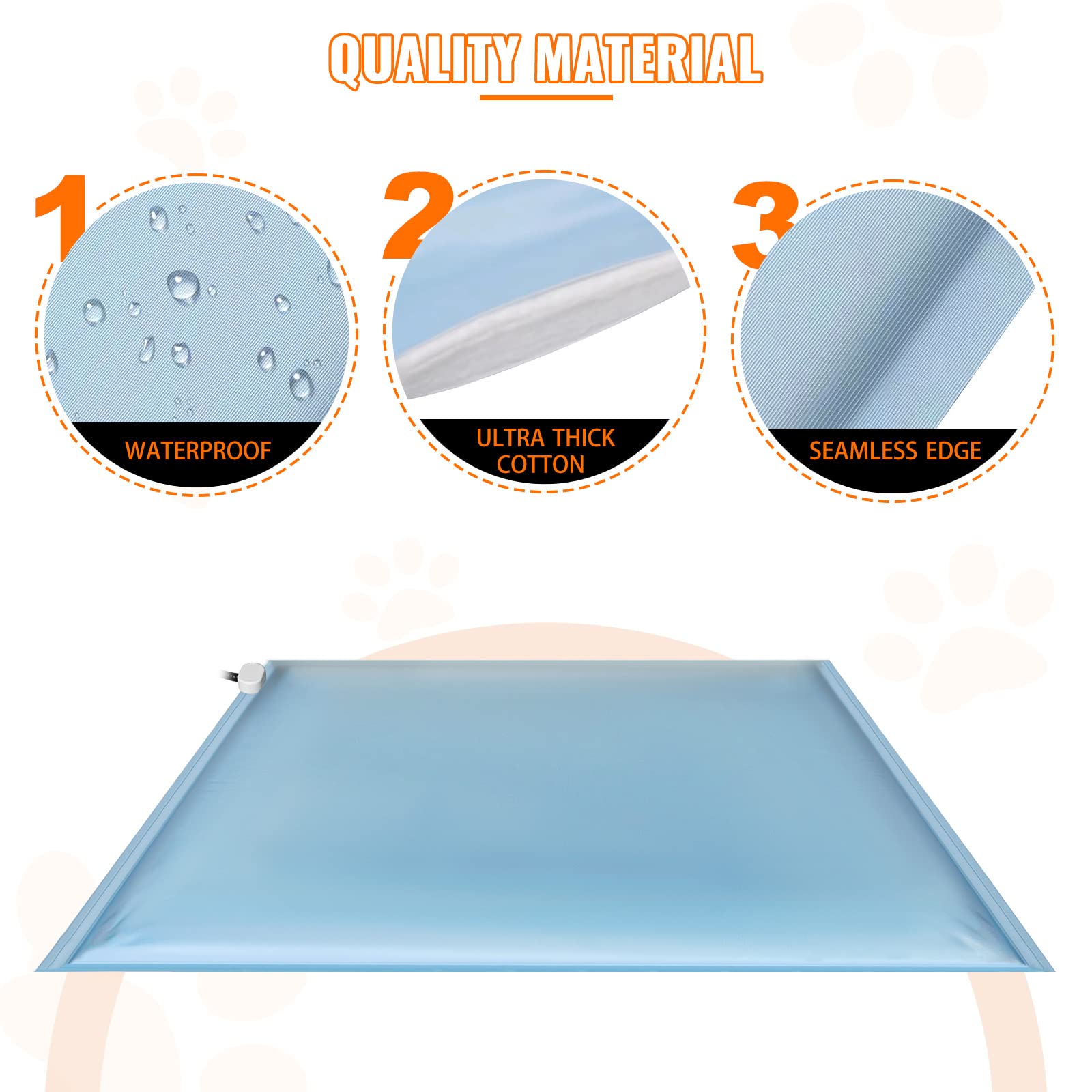 Waterproof Adjustable Temperature Pet Heating Pad - 24