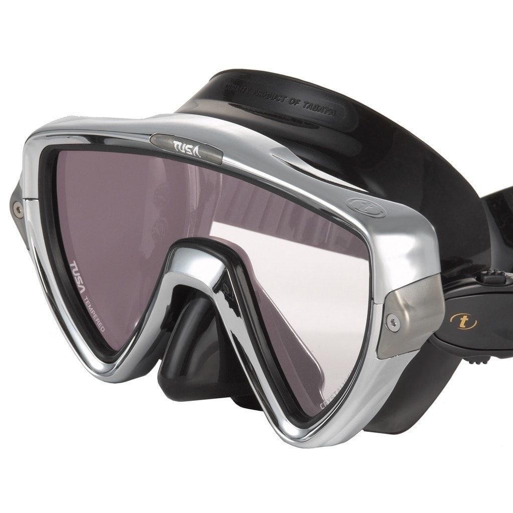 TUSA Visio Pro Dive Mask - Premium Snorkeling & Scuba Diving Mask for Adults, Anti-Fog Tempered Glass, Comfortable Silicone Skirt - Perfect for Ocean Adventures, Pool Training & Underwater Photography
