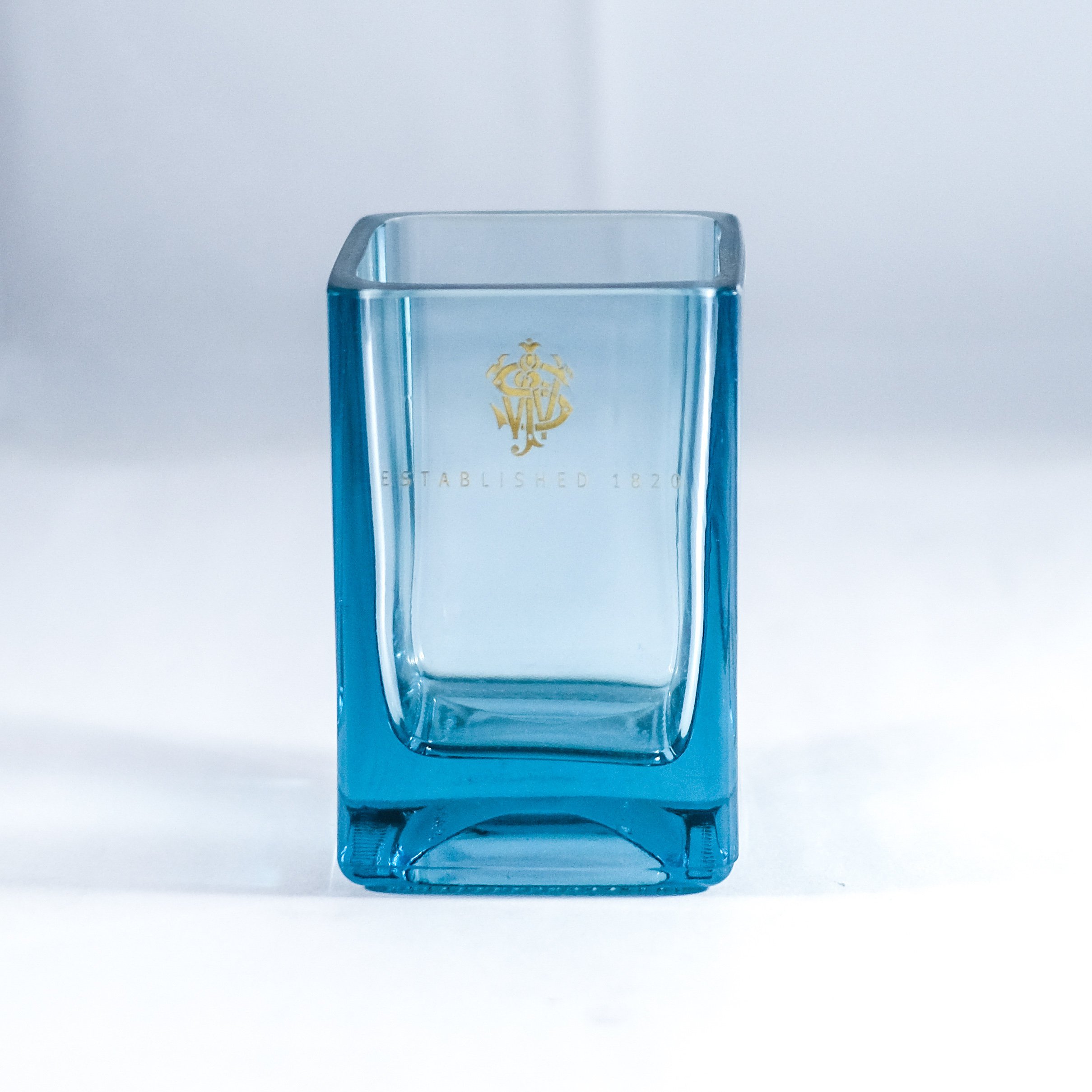 Premium Whiskey Glass Set & Pen Holder - Handcrafted from Johnnie Walker Blue Label Bottles (Set of 2, Tall Glasses) - Perfect for Home Bar, Office Decor & Whiskey Lover Gifts