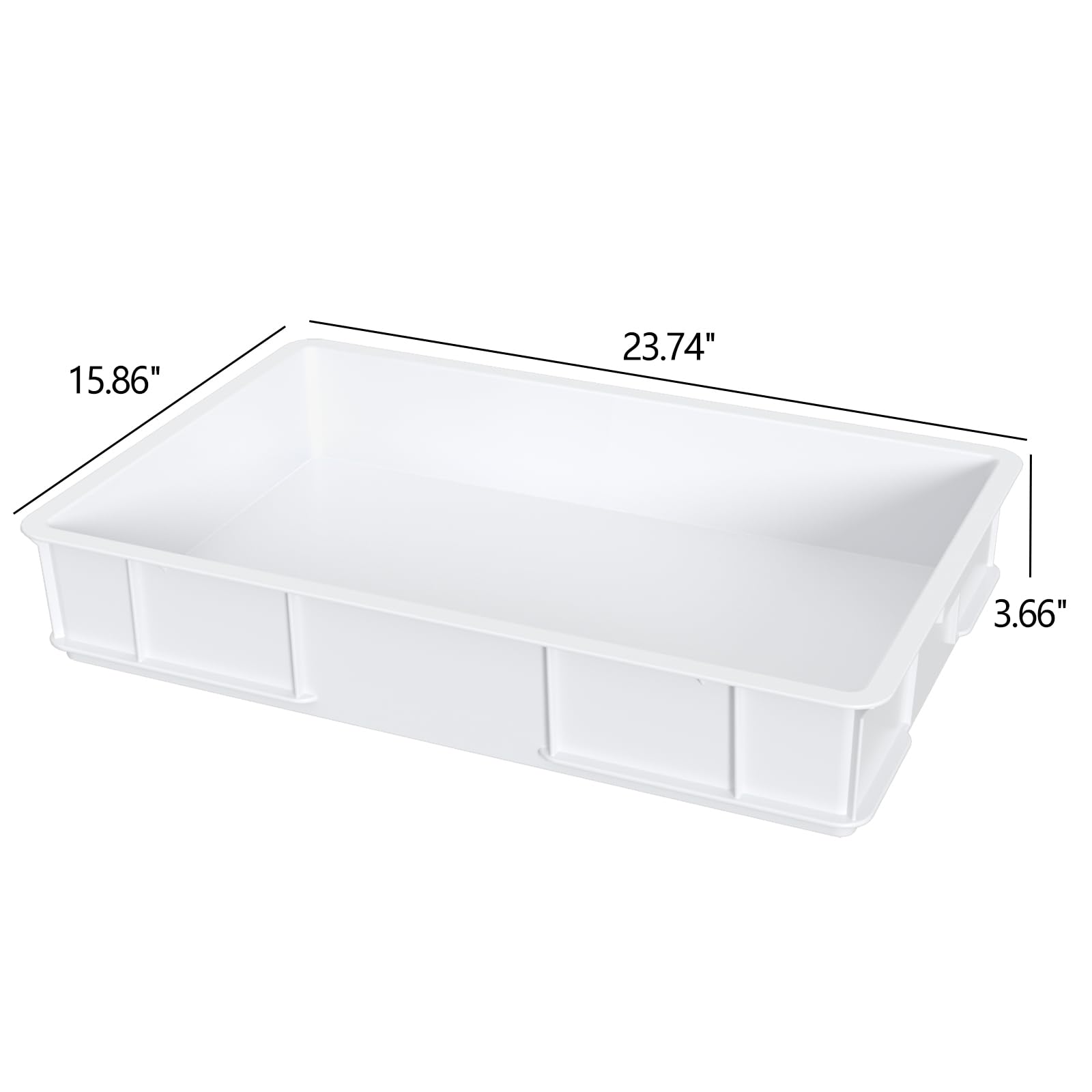 Stackable Pizza Dough Proofing Box with Lid - 4 Pack Plastic Dough Proofing Trays for Home Baking, Restaurant & Commercial Use - Perfect for Bread, Pastry & Pizza Dough Rising