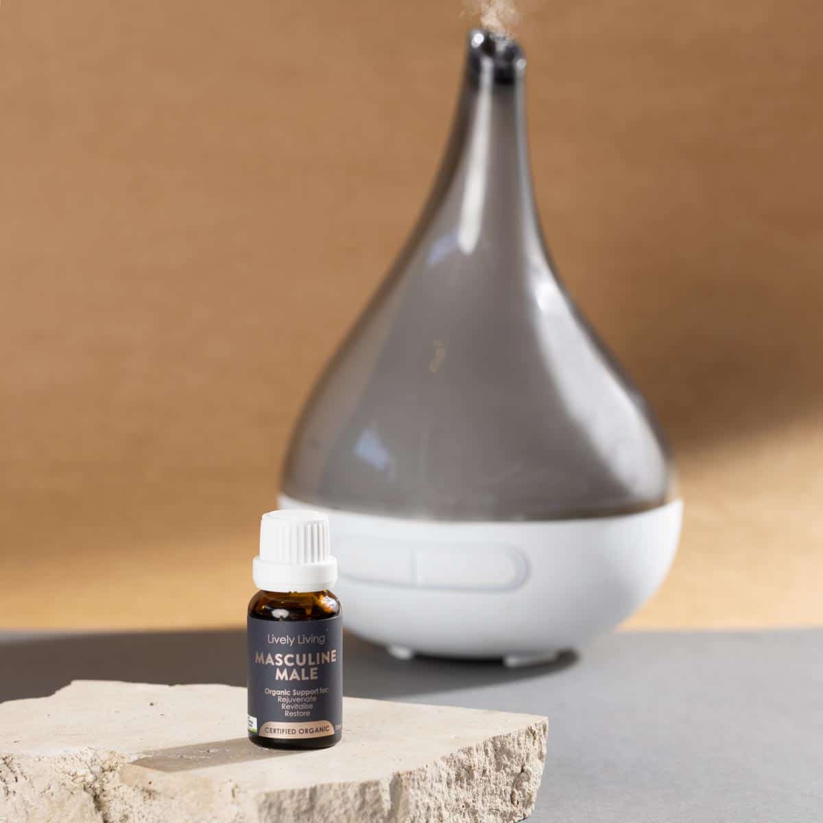 Premium Organic Essential Oil for Men - 15ml Aromatherapy for Relaxation, Focus & Confidence Boost - Perfect for Massage, Diffusers & Grooming