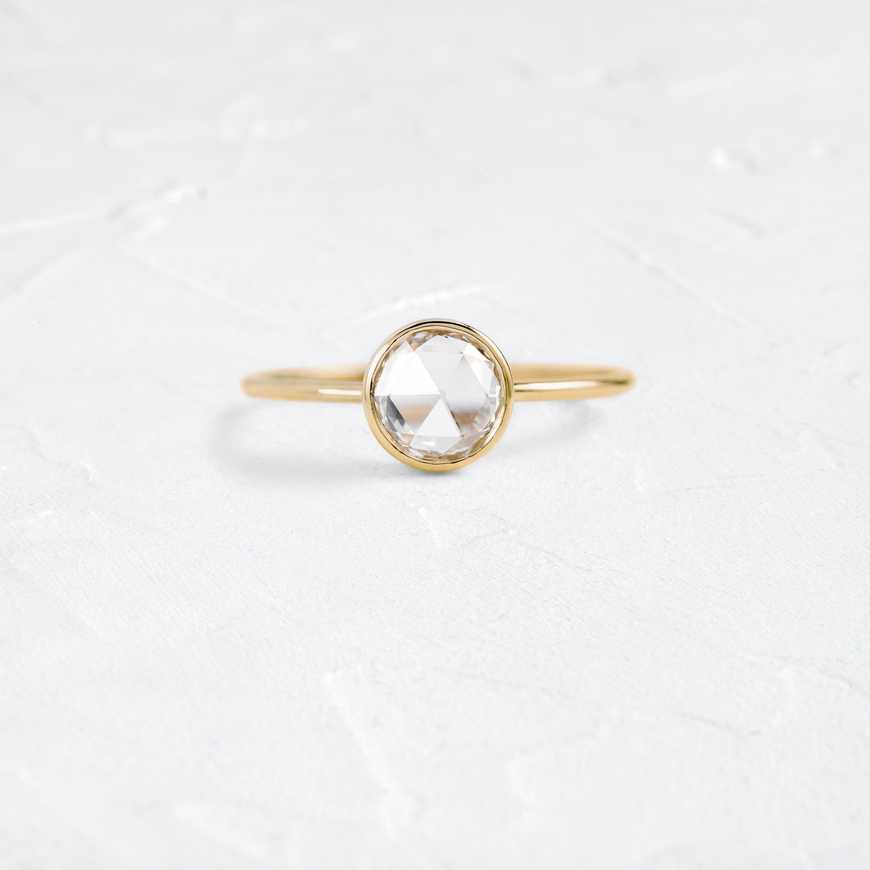 0.47ct Natural Rose Cut Caldera Ring - Elegant Vintage Style Jewelry for Women, Perfect for Weddings, Anniversaries & Special Occasions