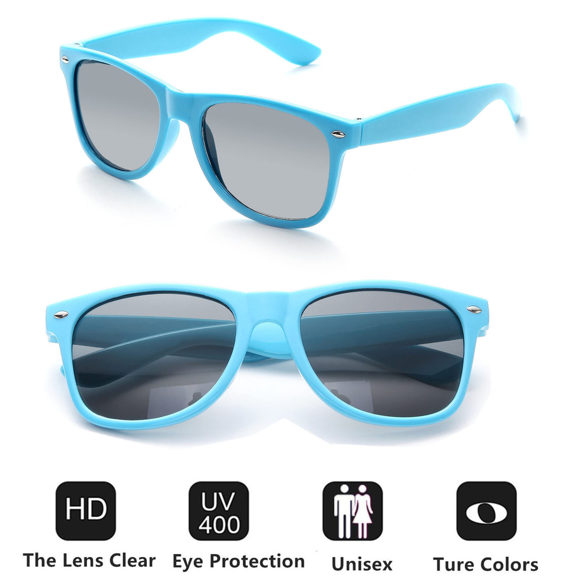 80s Retro Party Sunglasses Bulk Pack (8/10/20/30) - Trendy Adult Sunglasses for Costume Parties, Themed Events & Promotional Giveaways - Perfect for 80s Theme Parties, Halloween Costumes & Corporate Events