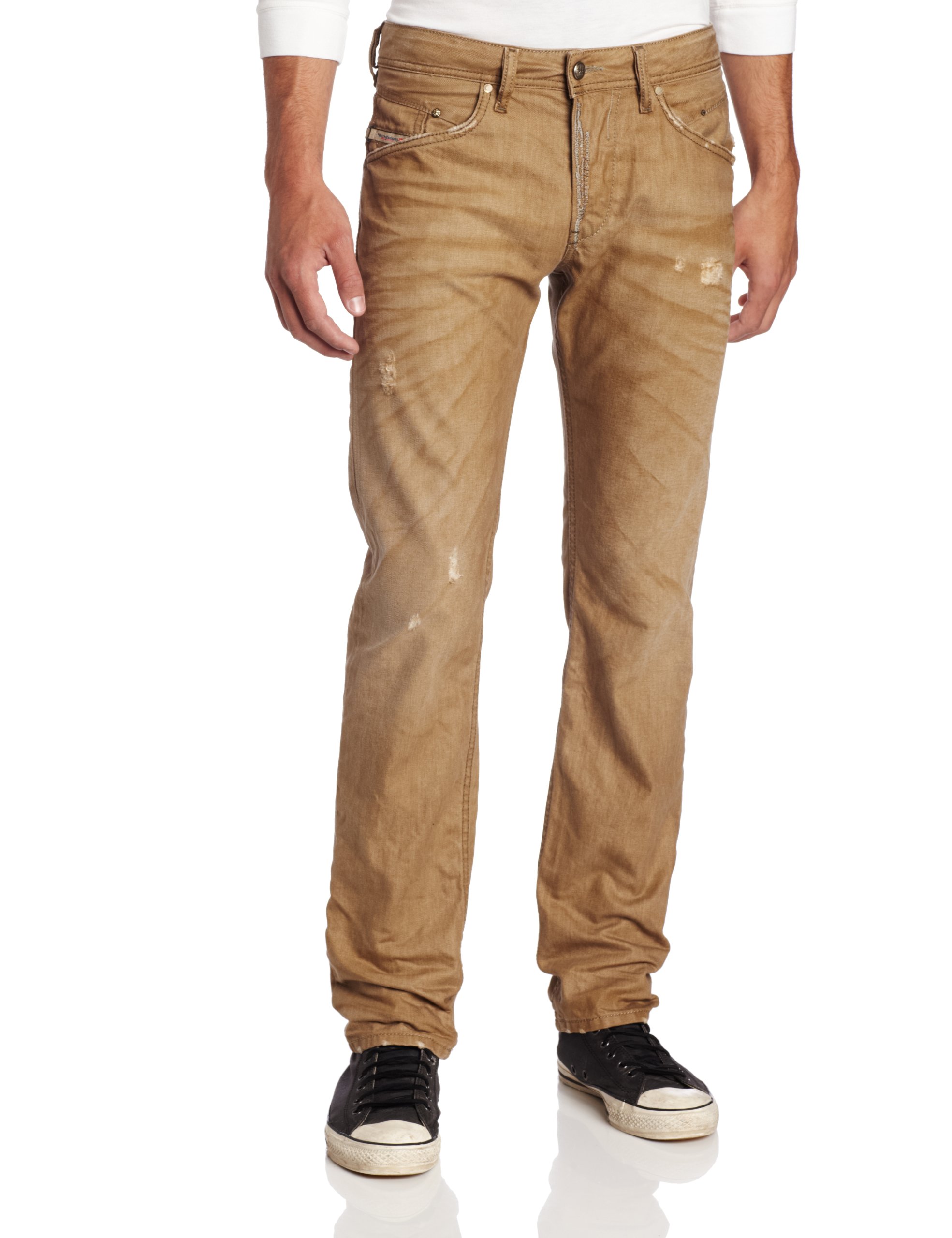 Diesel Men's Belther Slim Fit Stretch Denim Jeans - Comfortable & Stylish for Casual Wear, Work, and Night Out