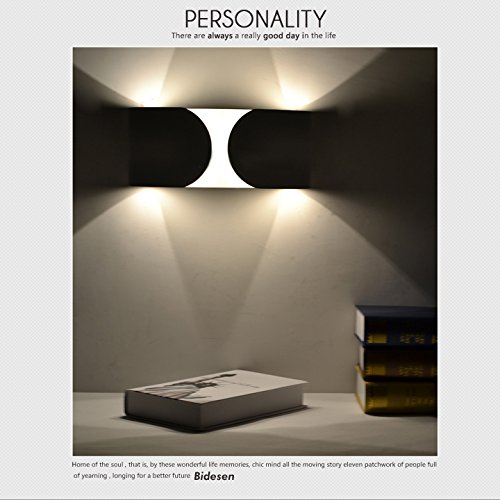 RUNNUP Modern White LED Wall Sconce with Bulb Included - 6W COB Chip Decorative Lighting for Pathway, Staircase, Bedroom & Balcony | Perfect Night Light for Hallways, Porches and Outdoor Spaces