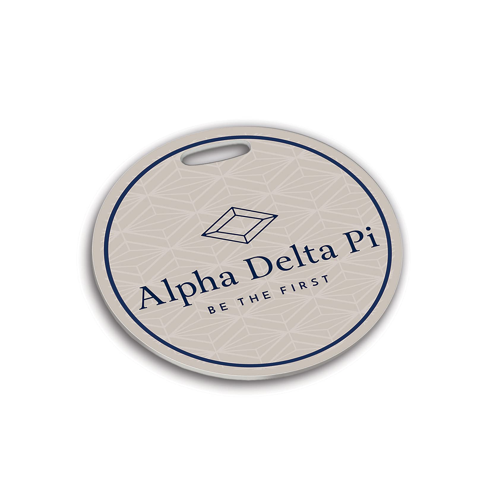 Alpha Delta Pi Travel Luggage ID Tag - Durable Round Plastic Suitcase Label for Sorority Sisters - Perfect for Airports, College Dorms & Greek Life Events