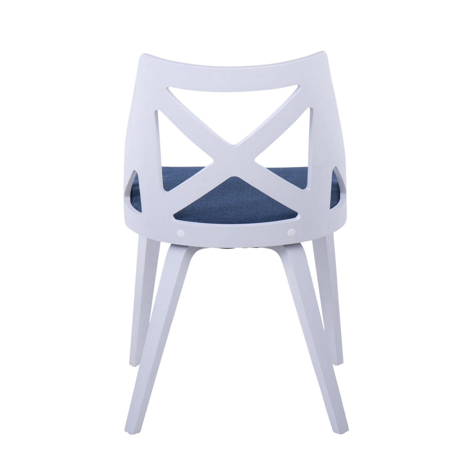 LumiSource Charlotte Upholstered Dining Chairs Set of 2 - Farmhouse Style Kitchen Chairs for Dining Table - Perfect for Home, Restaurant, and Office Use