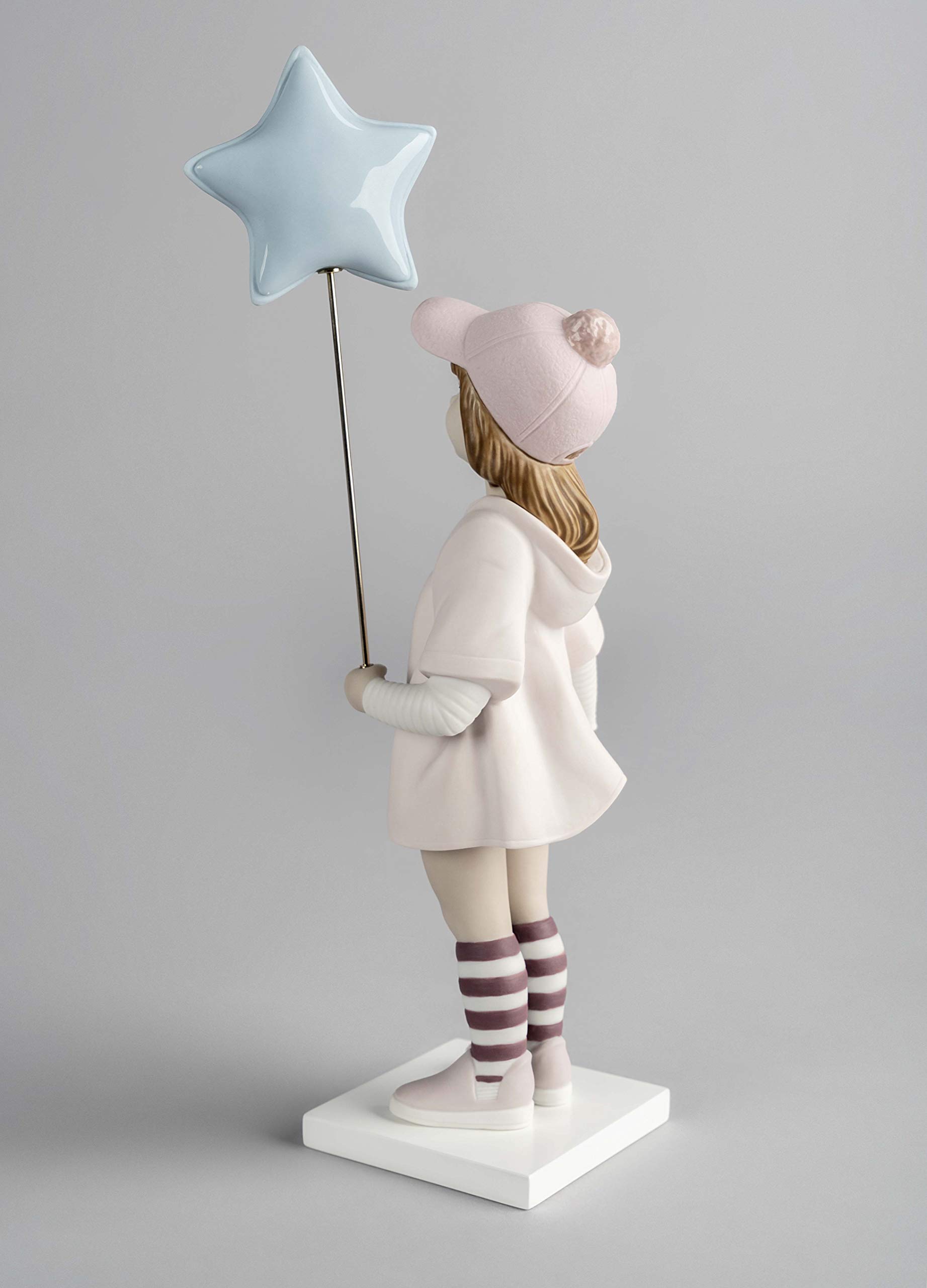 LLADRÓ Follow Your Star Porcelain Girl Figurine - Elegant Collectible Home Decor for Living Room & Gift Ideas