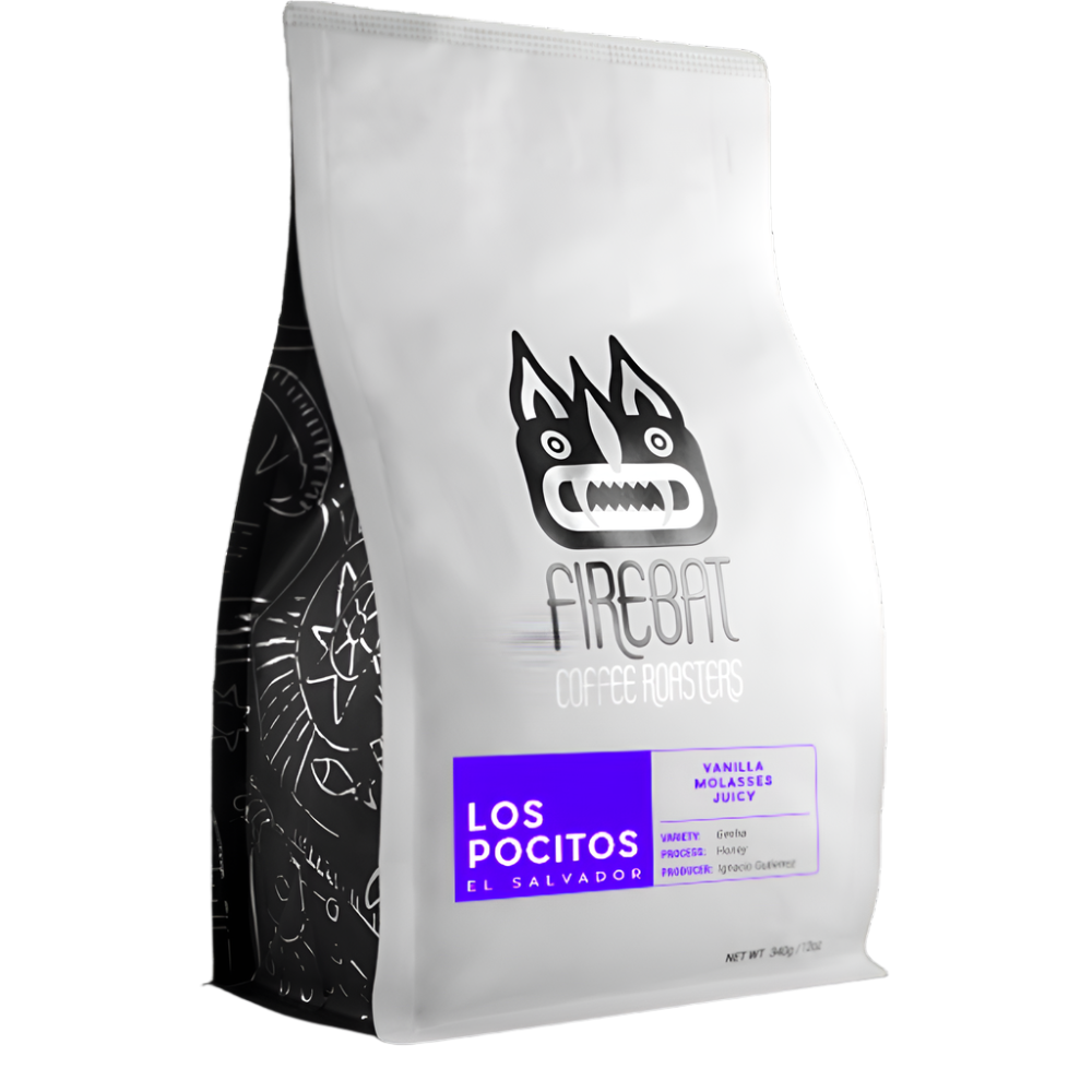 Firebat Los Pocitos Gesha Whole Bean Coffee - 12oz Bag | Premium Single-Origin Specialty Coffee for Pour Over, French Press & Espresso | Perfect for Home Brewing & Gifts