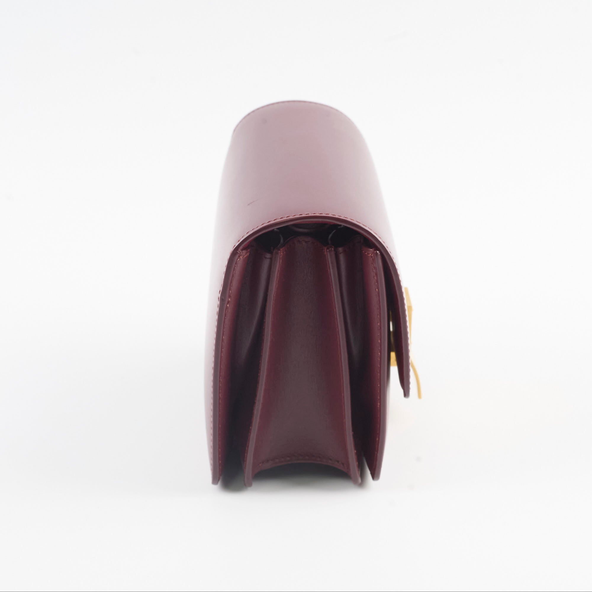 Celine Mini Box Bag in Burgundy Leather - Elegant Crossbody Purse for Women | Perfect for Work, Travel & Evening Events