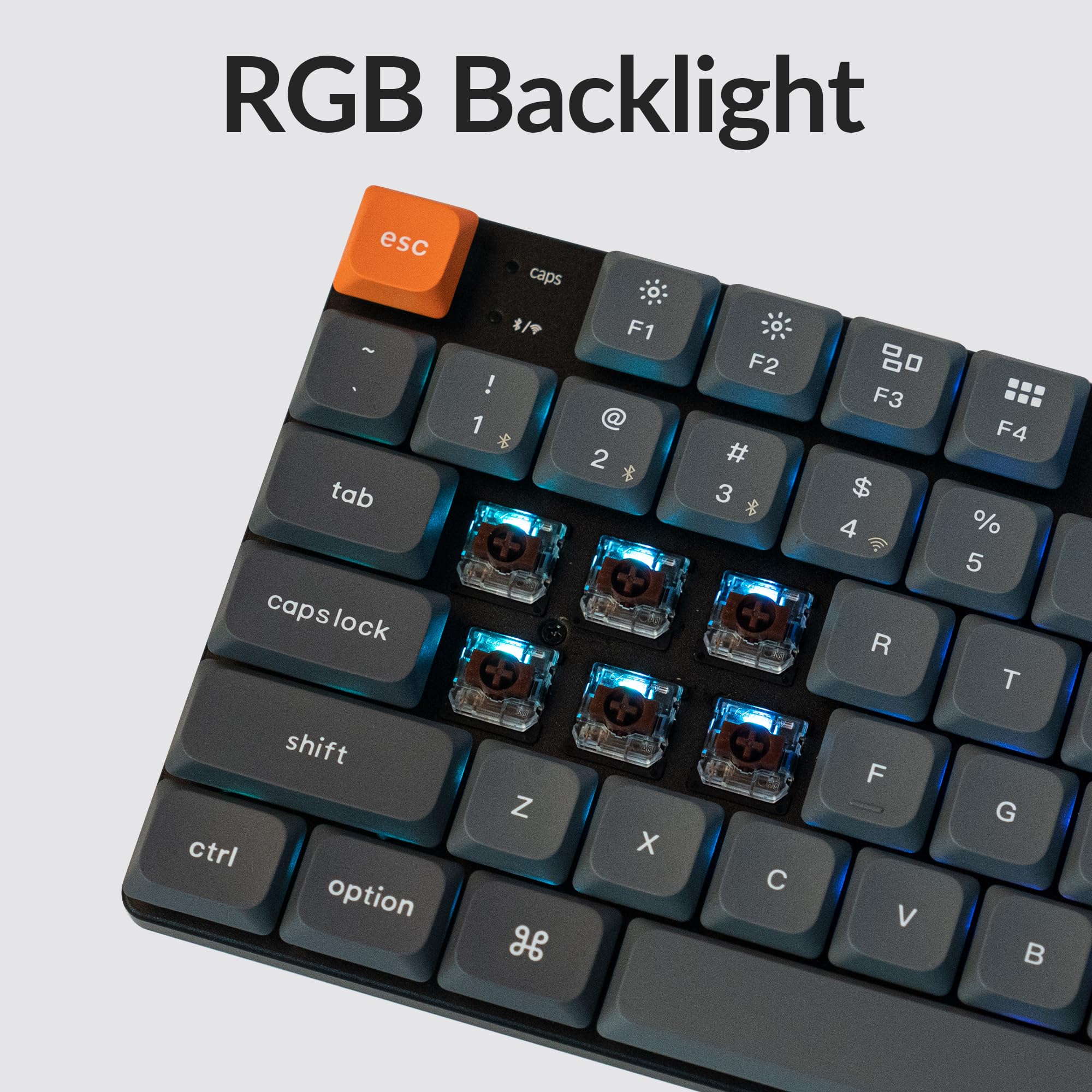 Keychron K13 Max Low-Profile Wireless RGB Mechanical Keyboard - Bluetooth/2.4GHz/Wired, QMK/VIA Programmable, TKL with Numpad for Mac/Windows/Linux - Perfect for Gaming, Coding & Office Work