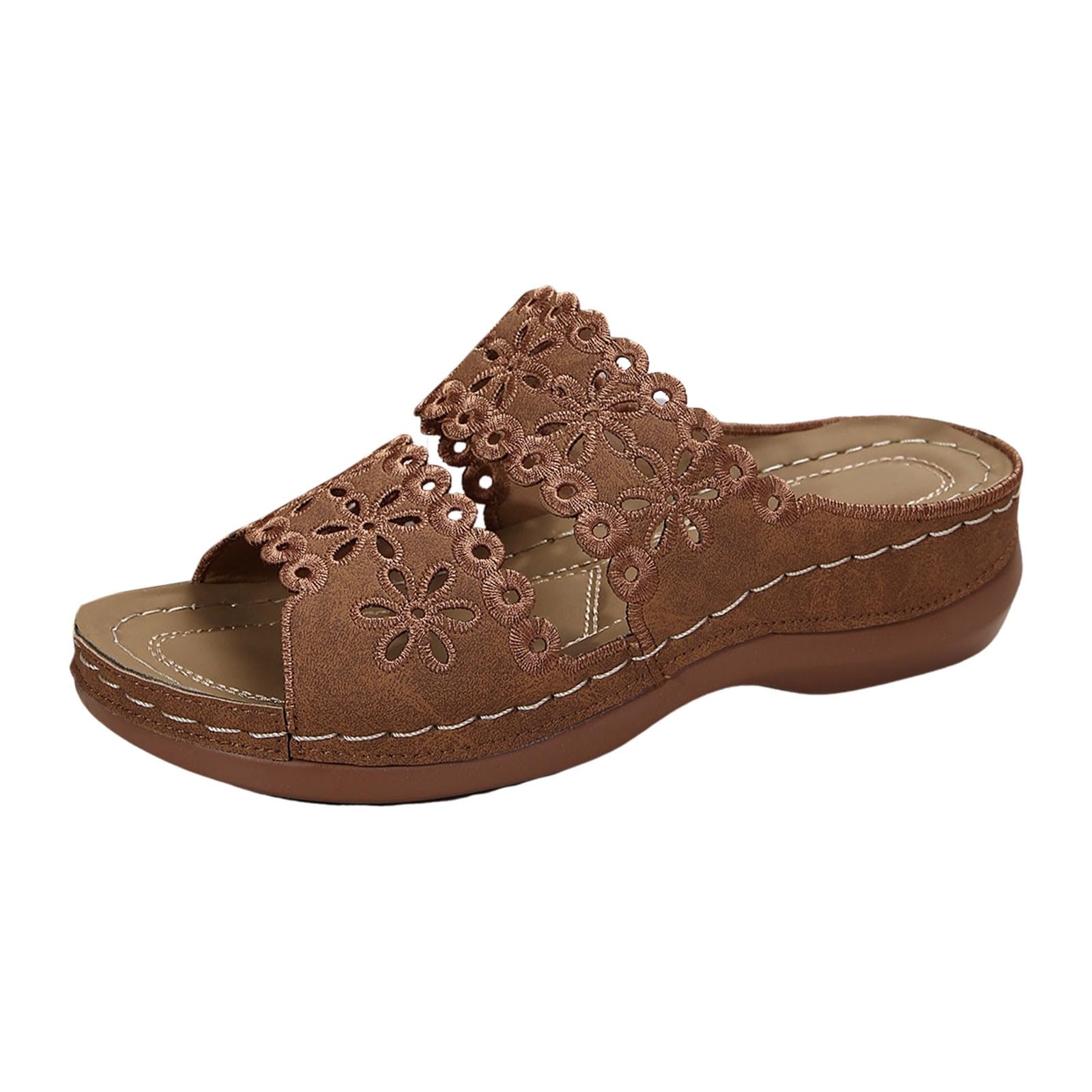 **2024 Women's Orthopedic Sandals with Arch Support – Comfortable Ankle Strap Dressy Walking Sandals, Open Toe Platform Wedge for Beach, Travel & Casual Wear**