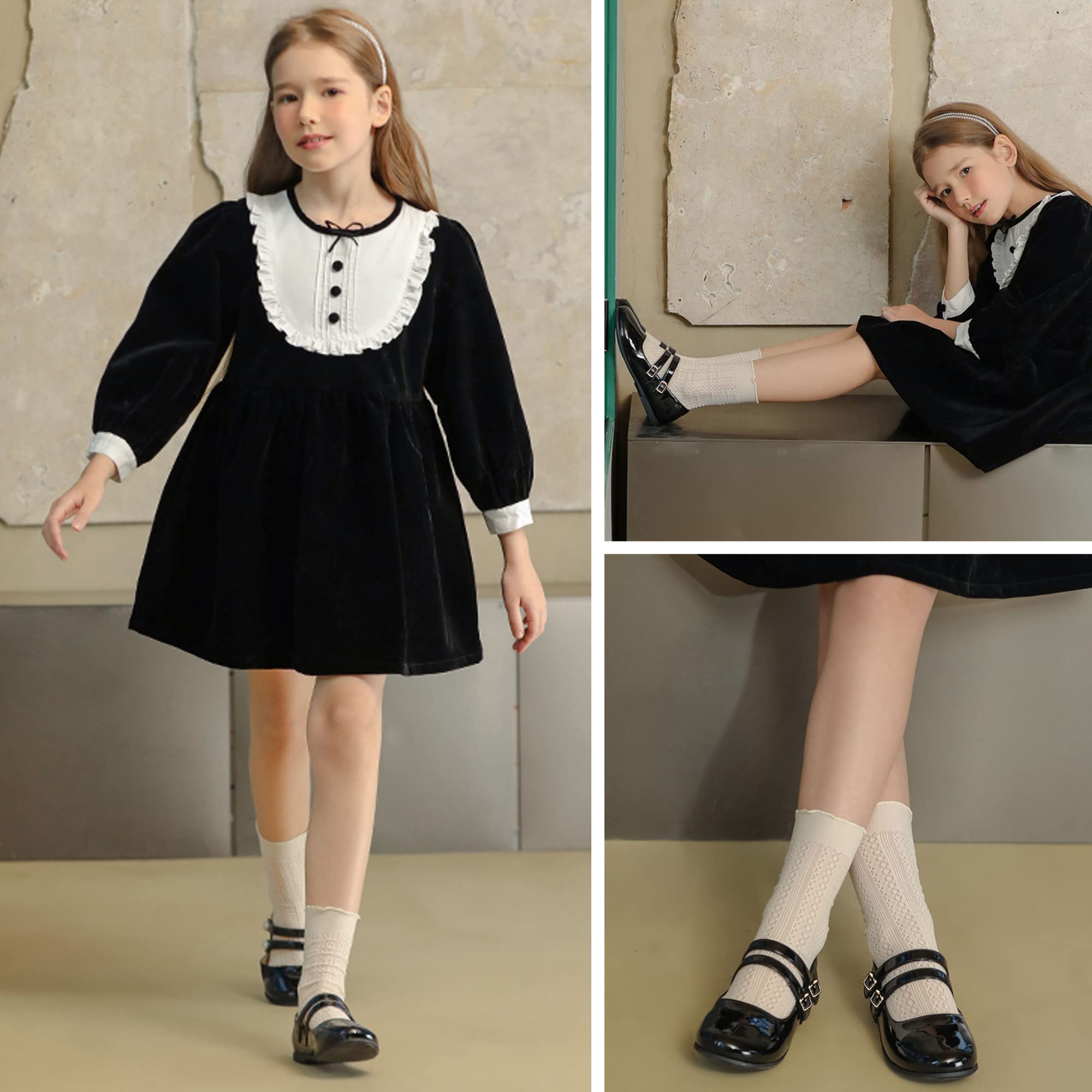 **Princess Wedding Flats for Girls - Toddler & Little Big Kids Dress Shoes for Special Occasions & Parties**