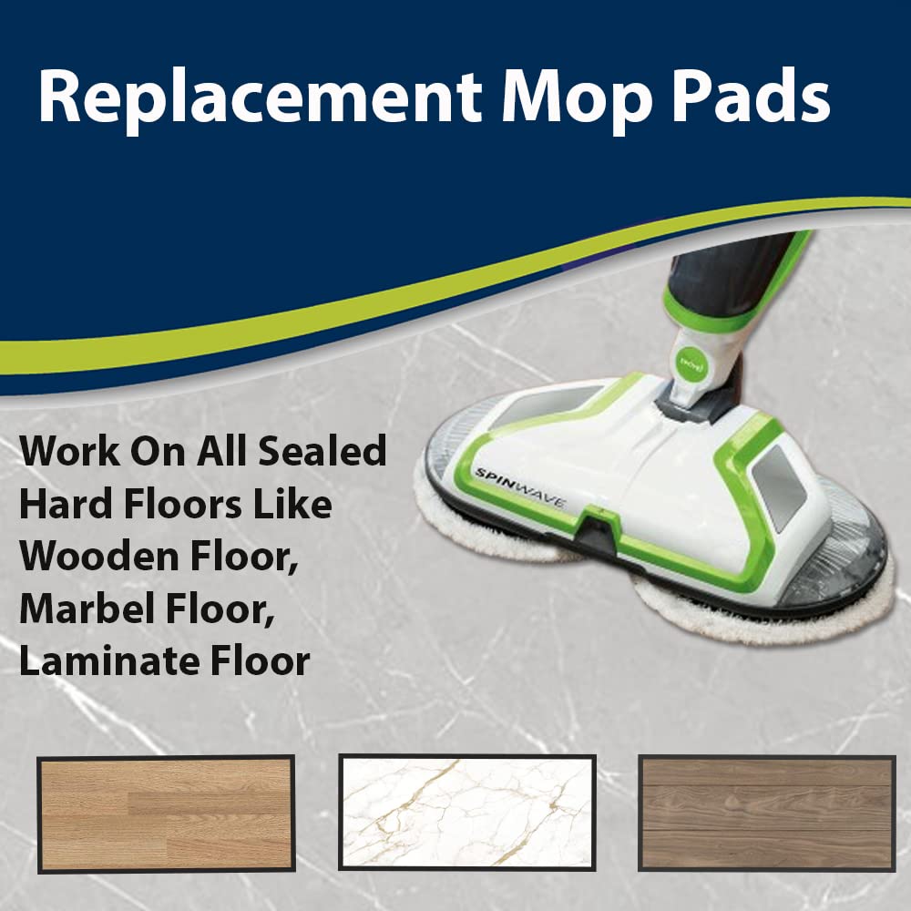 Bissell Spinwave Mop Pads Replacement - Soft for 2039A, 2039, 20391 - Perfect for Hardwood Floors