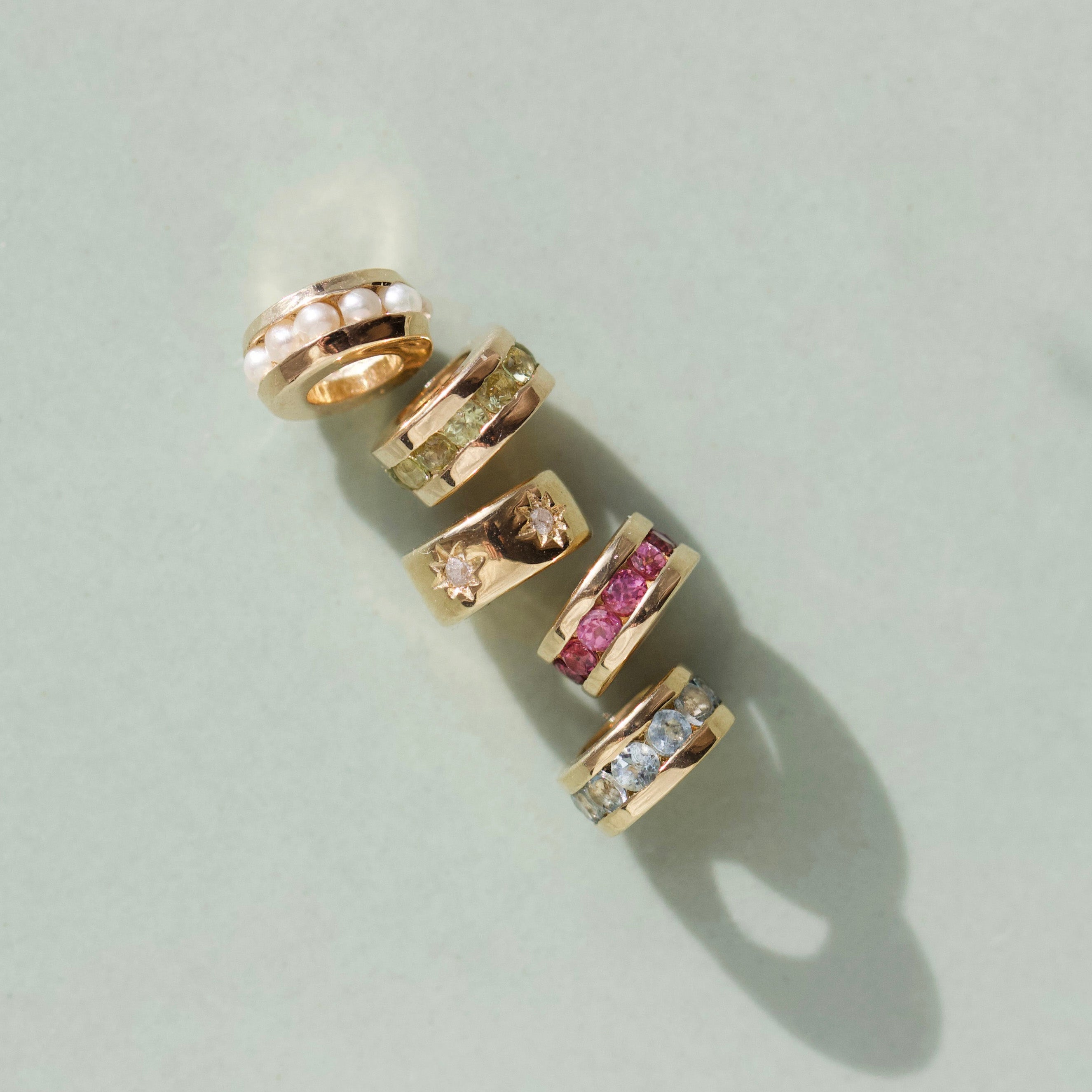 Diamond Star Set Stacker Charm - Elegant Jewelry for Layering & Everyday Wear | Perfect for Gifts & Special Occasions
