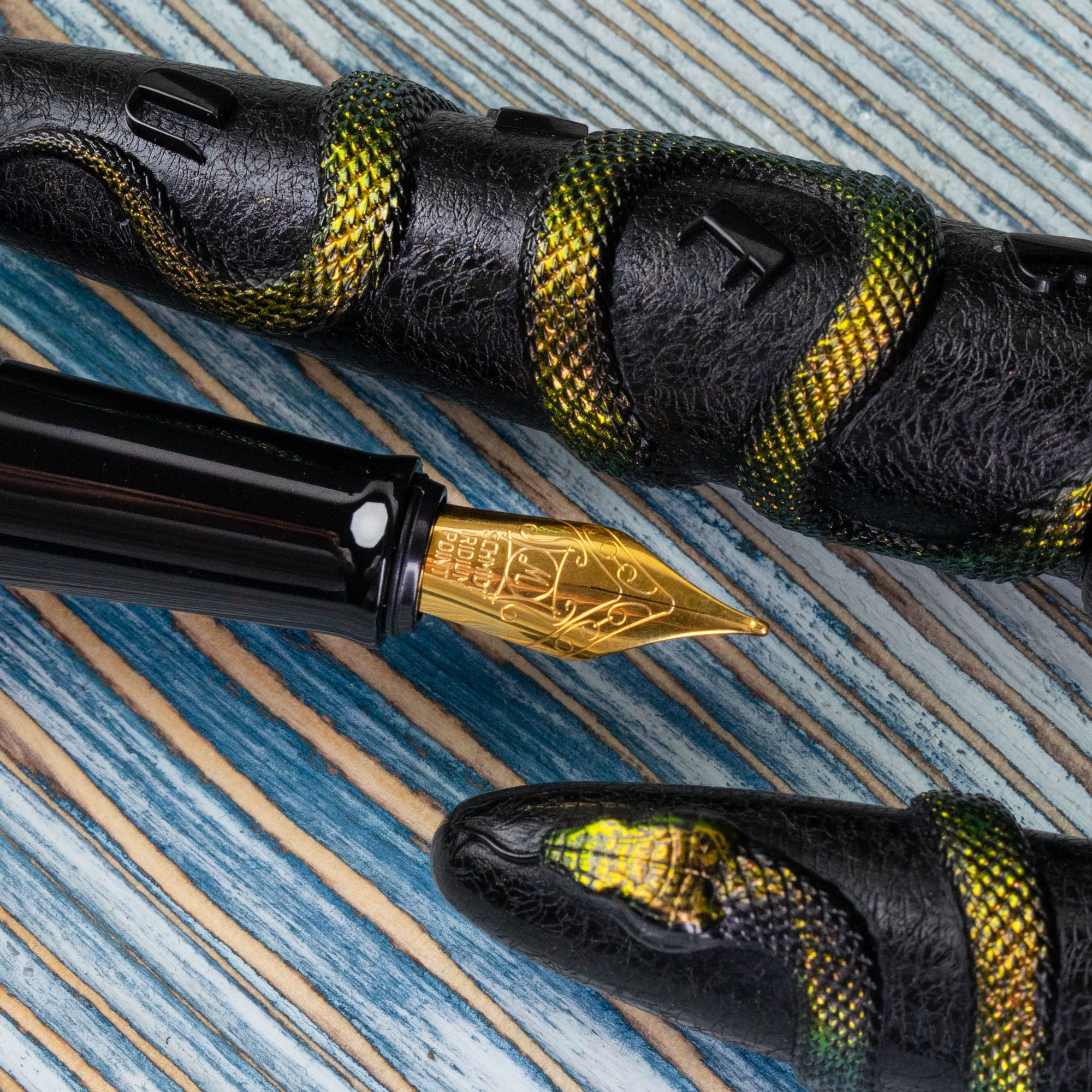 Benu Viper Fountain Pen - Premium Bamboo Design with Smooth Writing Nib for Calligraphy, Journaling & Office Use