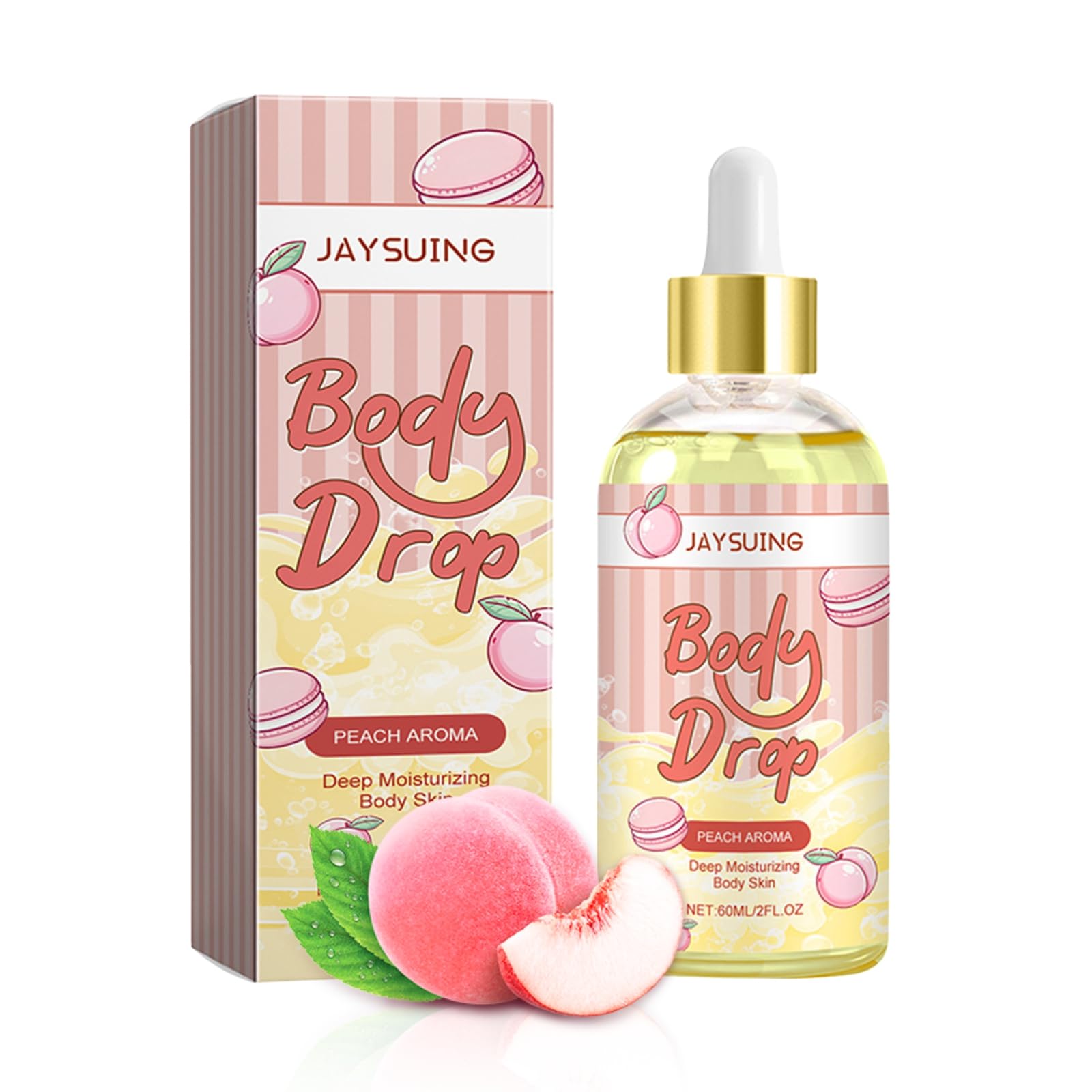 Organic Body Oil for Women - Moisturizing & Nourishing Dry Skin Care with Jojoba Oil, Almond Oil & Peach Extract - Post-Shower Essential Oil Treatment for Soft, Firm Skin - Perfect for Daily Hydration & Spa Nights