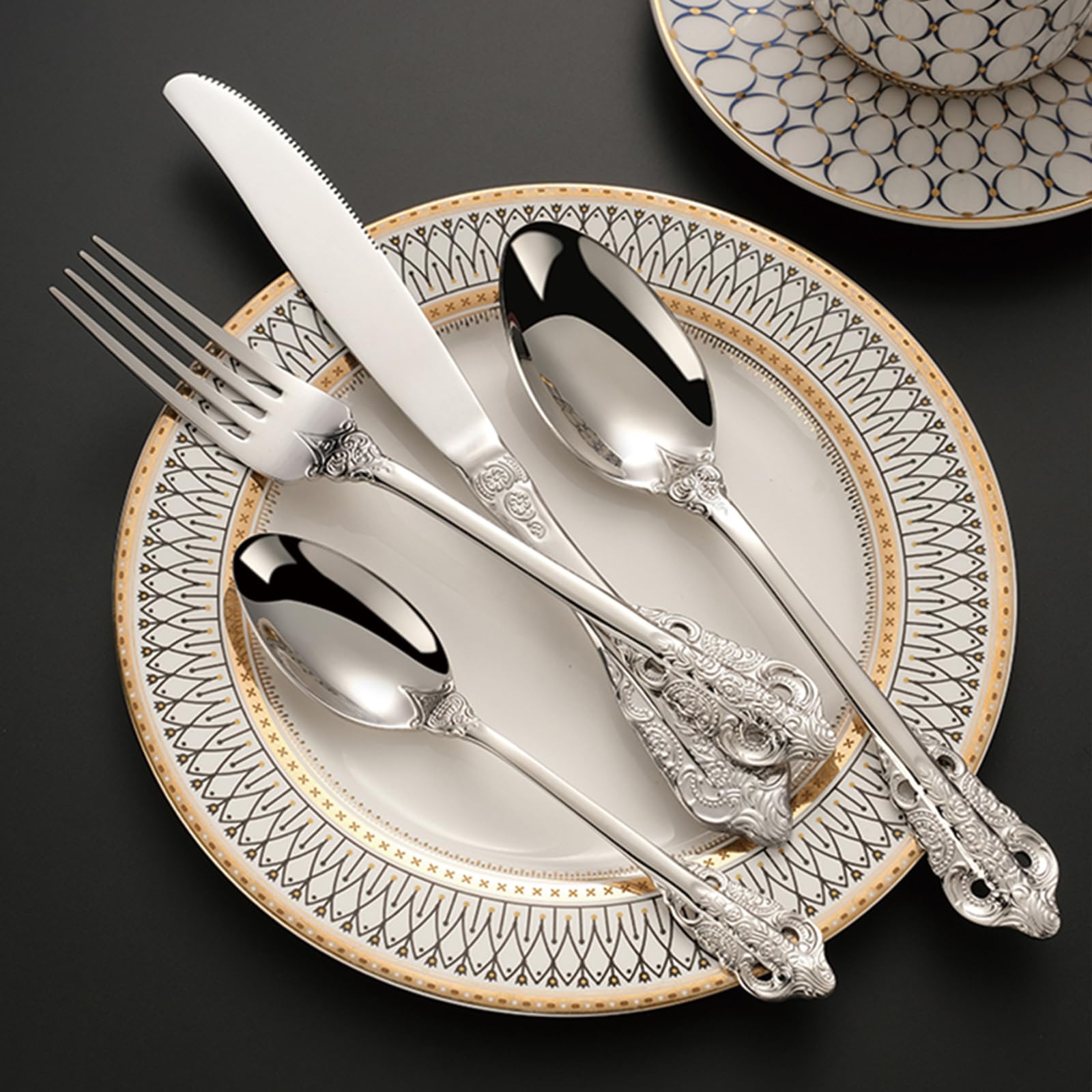 60-Piece Stainless Steel Flatware Set for 12 - Premium Silverware Cutlery Set for Home & Restaurant Use - Durable Kitchen Utensils for Everyday Dining, Dinner Parties & Catering Events