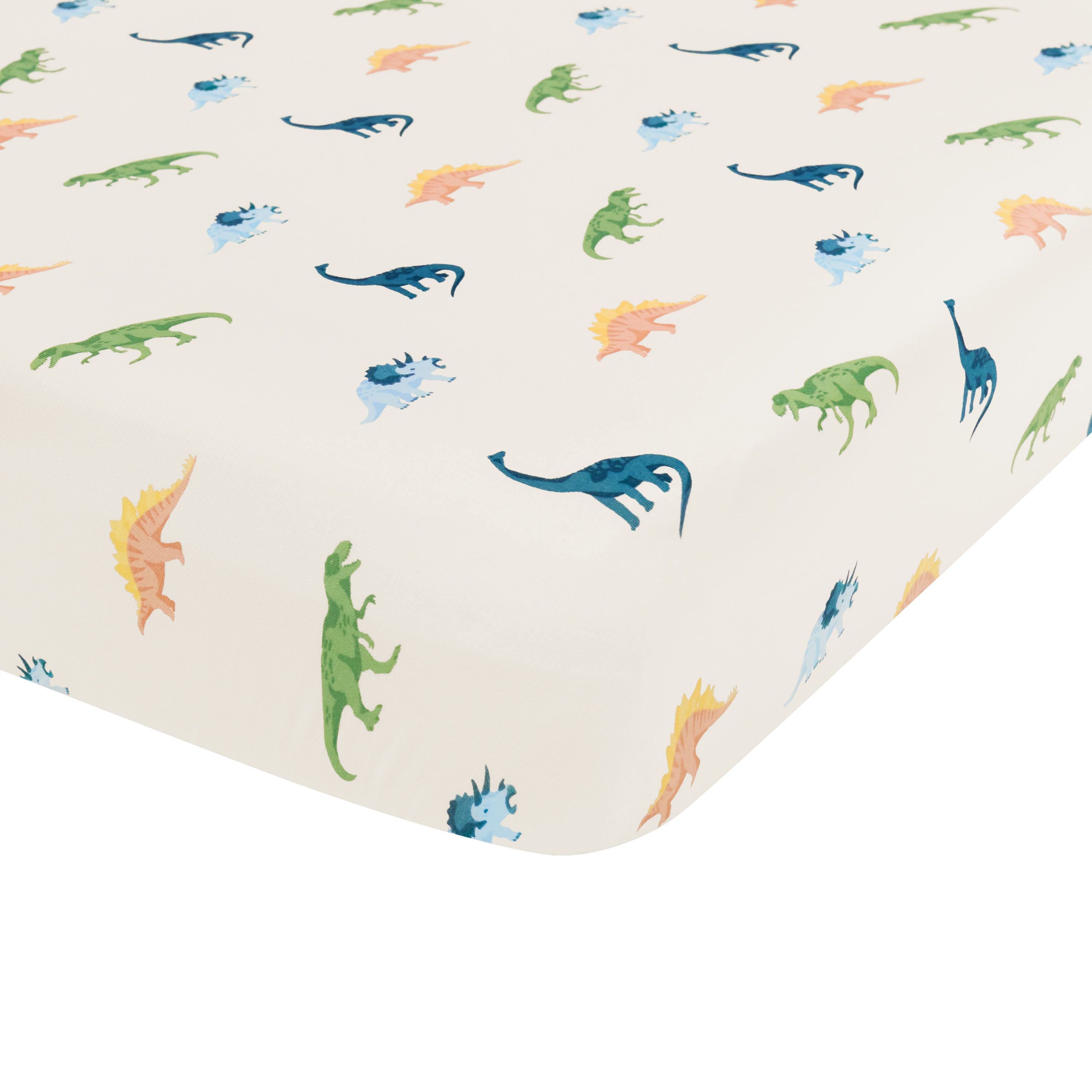 Organic Cotton Crib Sheet in Ecru Roar - Soft, Breathable & Safe for Baby's Nursery - Perfect for Cribs, Bassinets & Toddler Beds