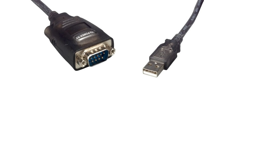 USB A Male to DB9 Male RS232 Serial Adapter Cable - Shielded Bi-Directional 3.3ft Black - Connect Legacy Devices to Modern Computers for Industrial Equipment, POS Systems & Networking (1-Pack)
