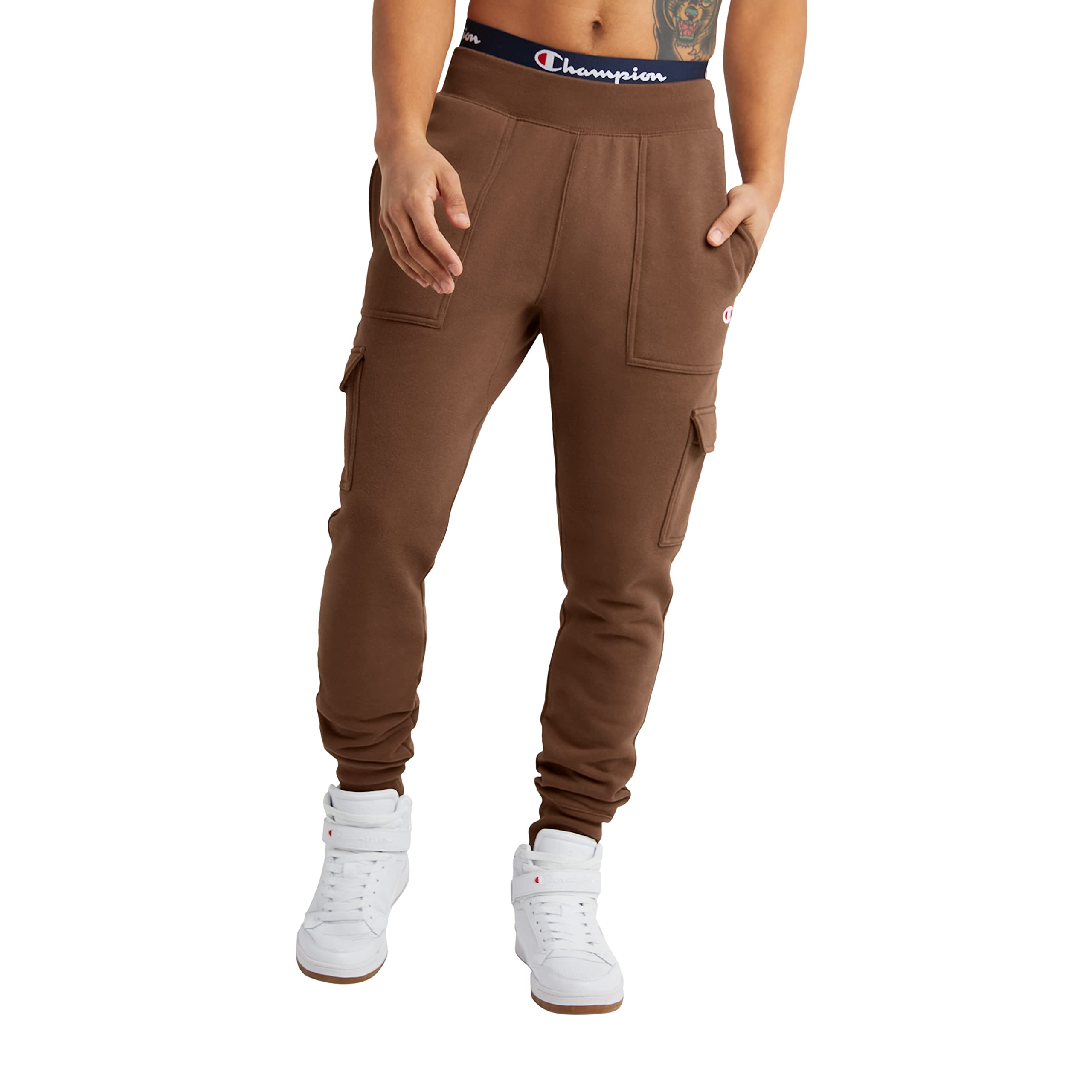 Champion Men's Reverse Weave Cargo Jogger Pants - Comfortable Athletic Sweatpants with Pockets, 30.5