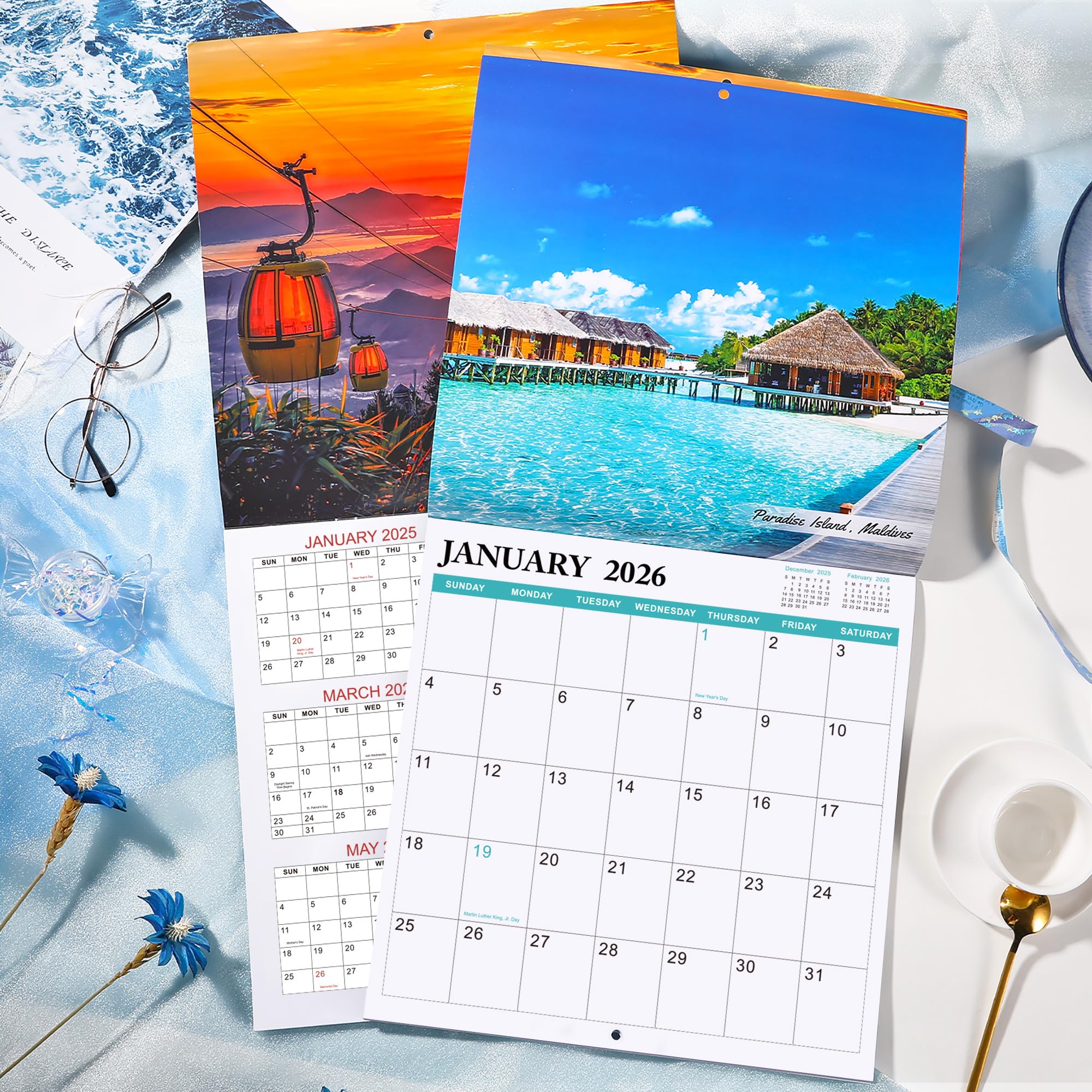 2025-2026 Wall Calendar - 18 Month Planner from July 2025 to December 2026 | 12